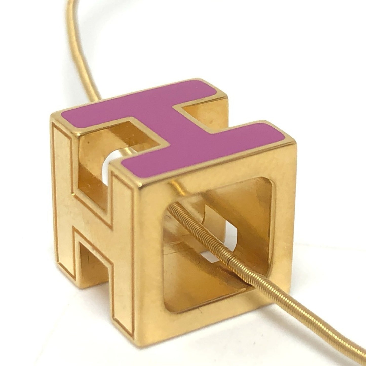 Hermes H Cube Carage D'Ash Lacquer Necklace For Women