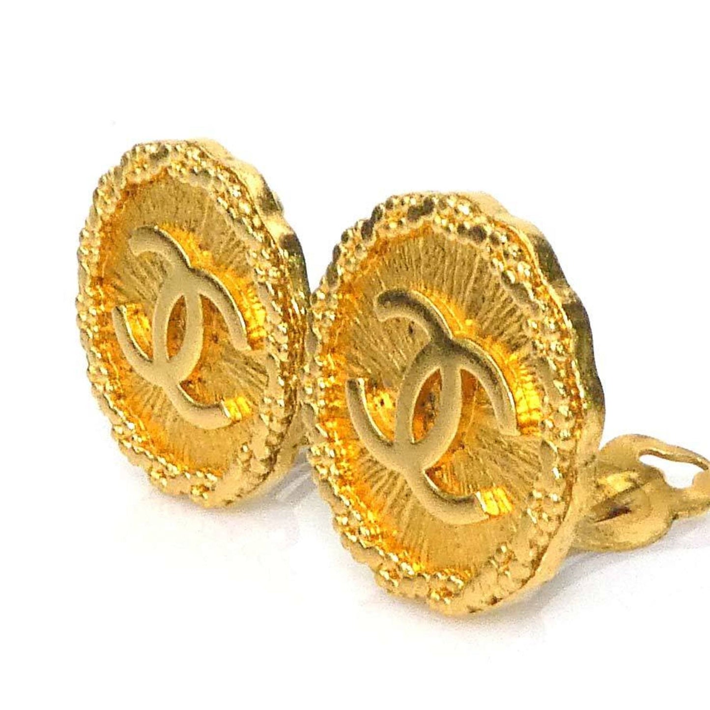 Chanel Metal Gold Earrings