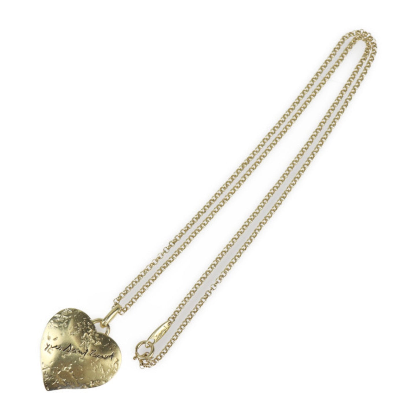 Yves Saint Laurent Saint Laurent Saint Laurent Heart Motif Necklace - K18 Yellow Gold Brooch
