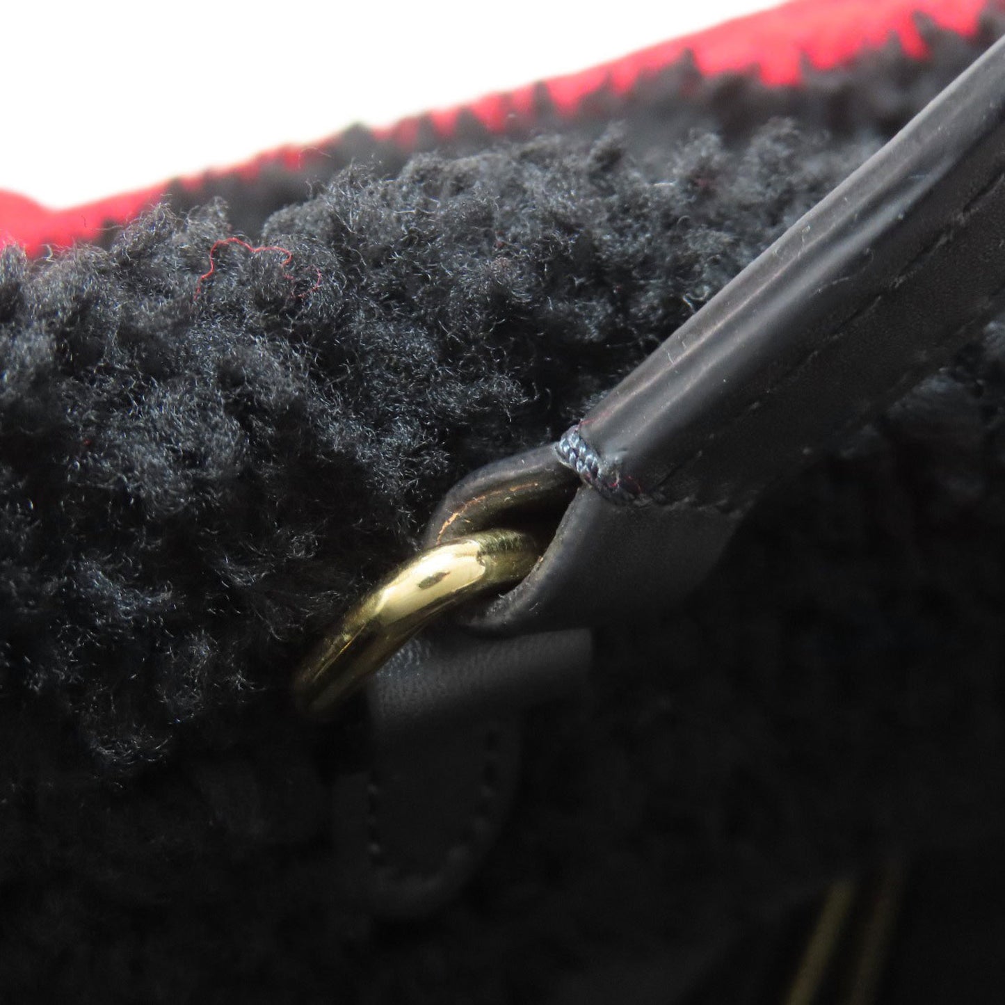 Louis Vuitton M55421 Monogram Teddy On The Go Gm Tote Bag In Shearling