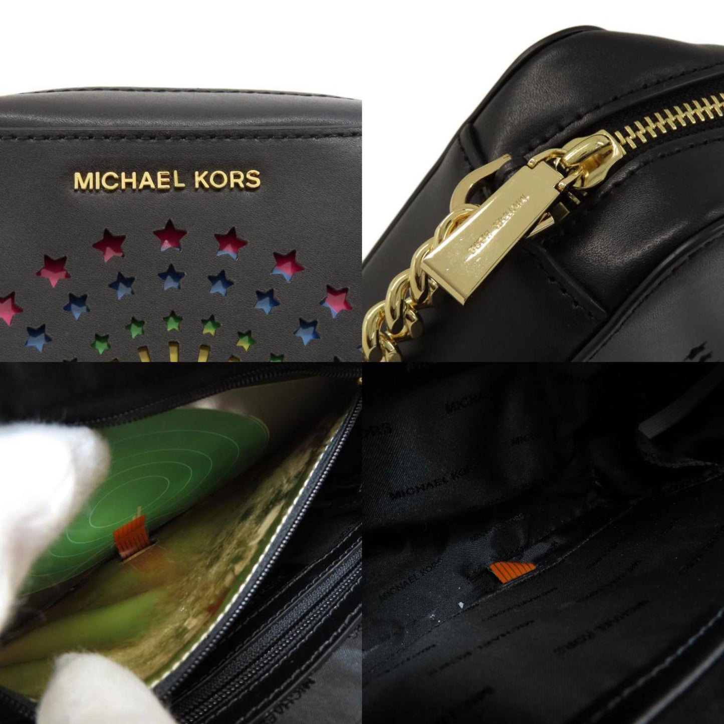 Michael Kors Guinea Fireworks Motif Shoulder Bag Pvc