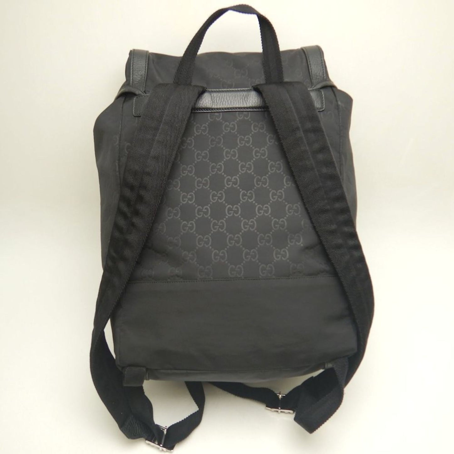 Gucci Daypack 387071 Backpack In Gg Nylon And Leather