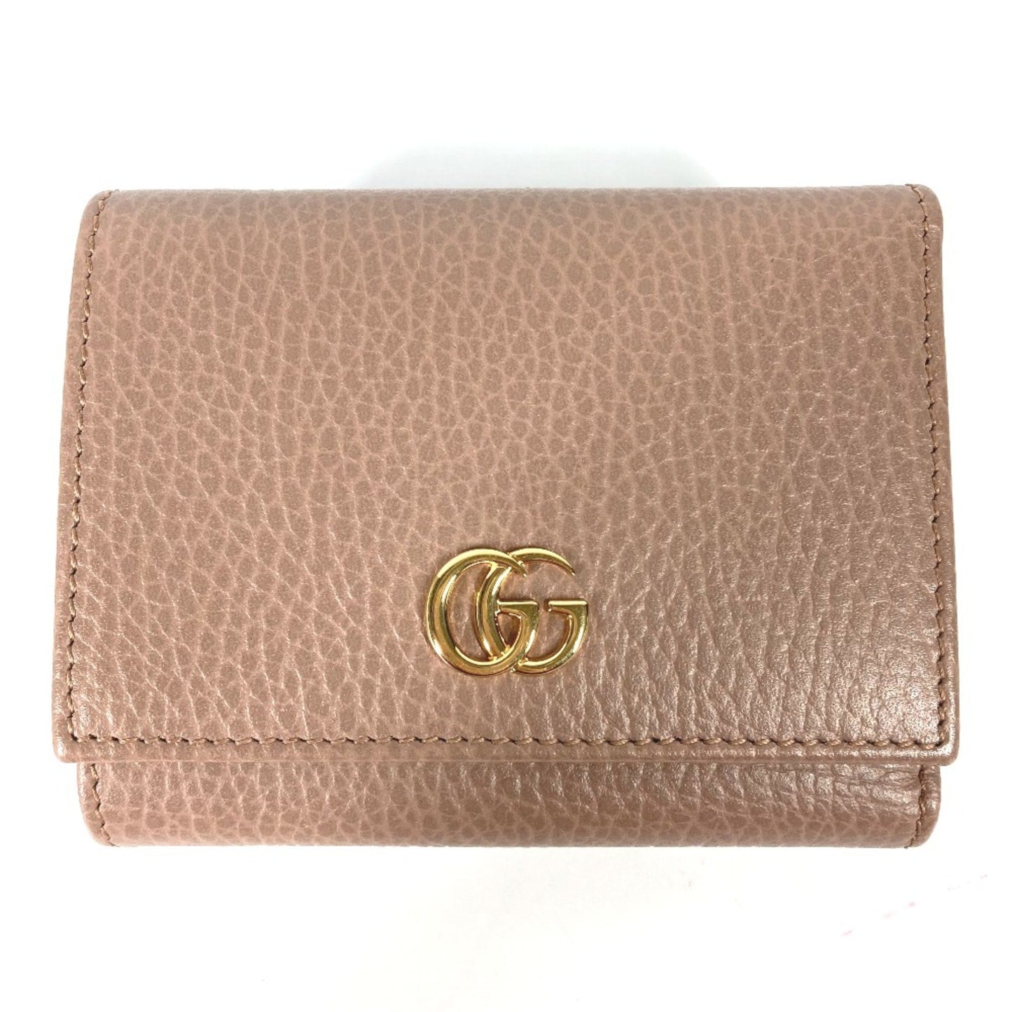 Gucci 474746 Compact Wallet Trifold Wallet Beige