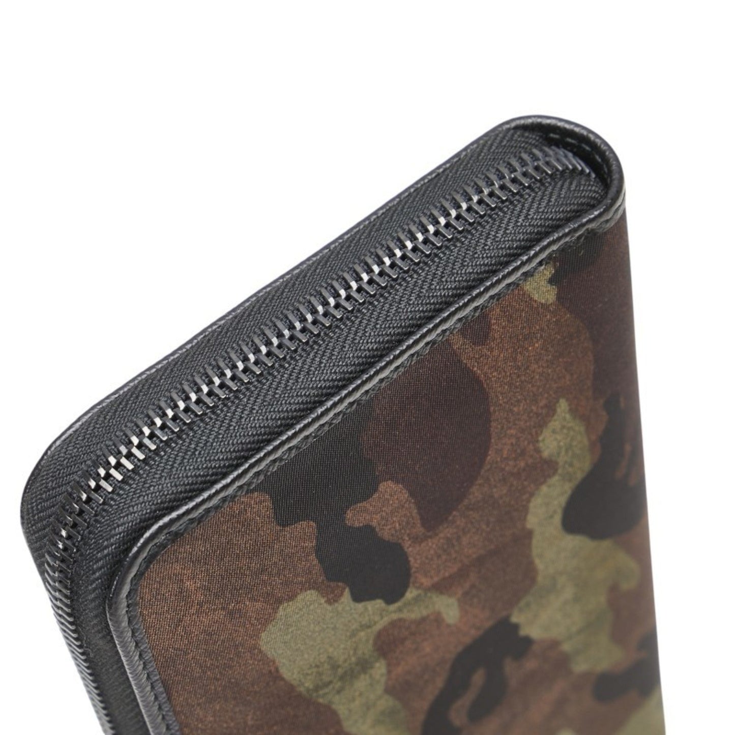 Prada Camouflage Long Wallet With Round Zipper
