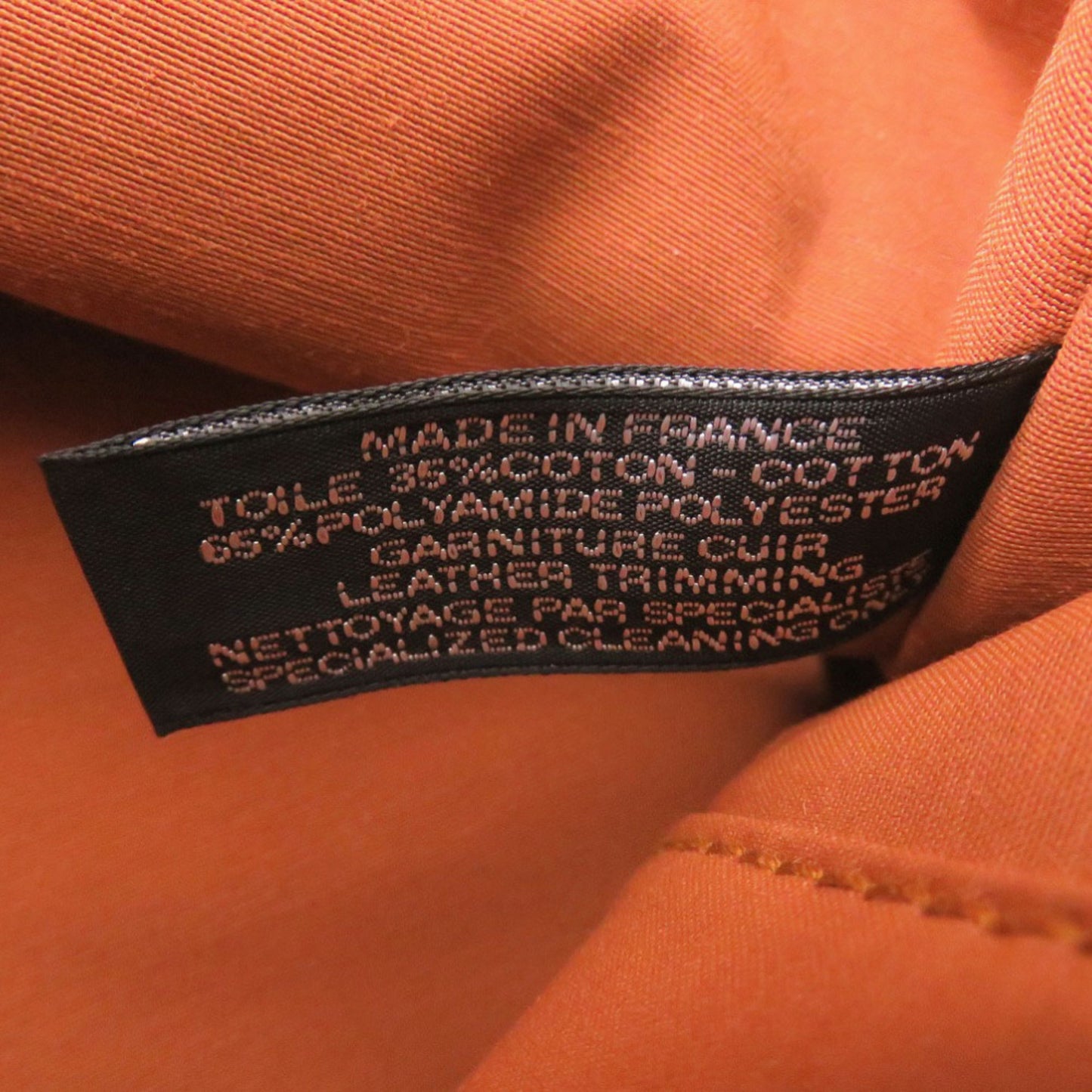 Unused Herms Bolide Pouch 31 Orange Cotton 0267 Hermes