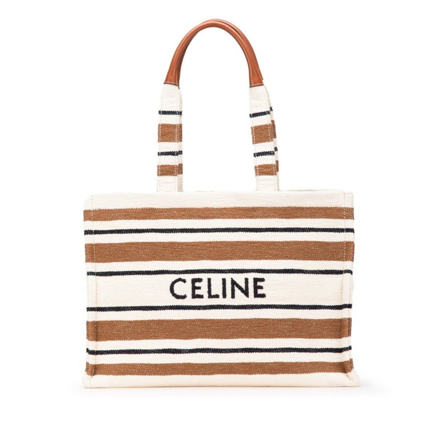 Celine Logo Handbag Tote Bag In White