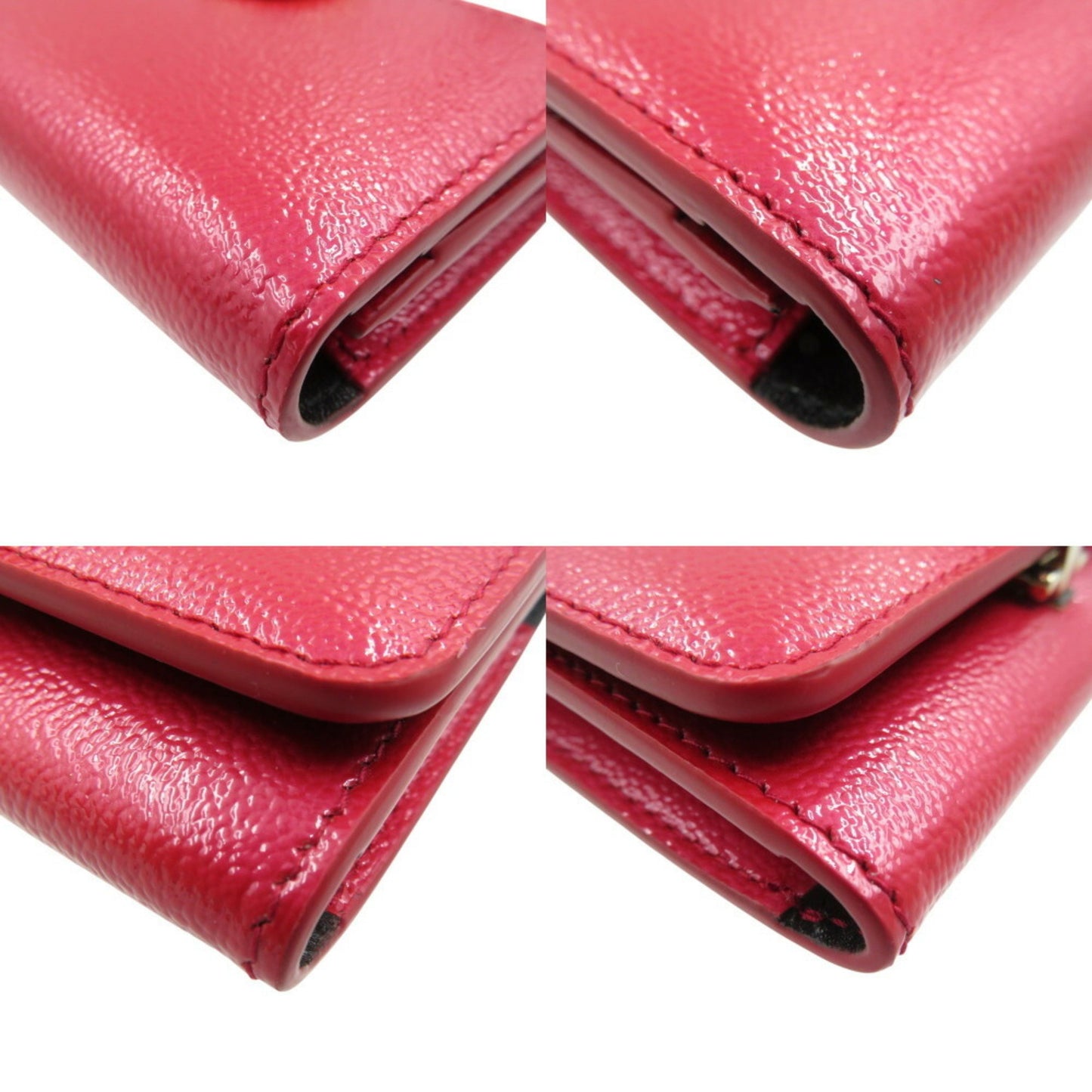 Bvlgari Leather Red Clip Card Case Business Holder 1015Bvlgari