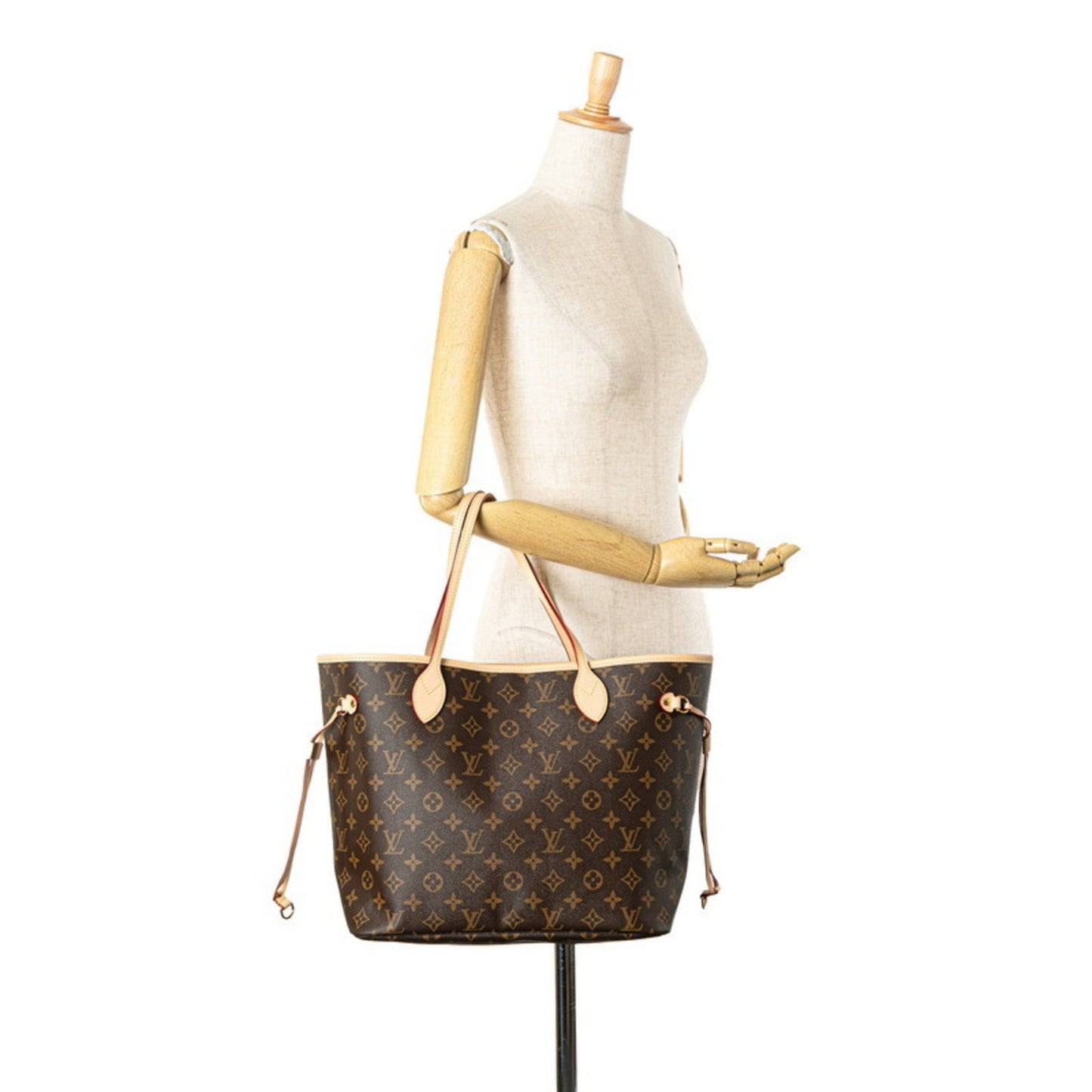 Louis Vuitton Monogram Neverfull Mm Tote Bag M40156 Brown Pvc Leather
