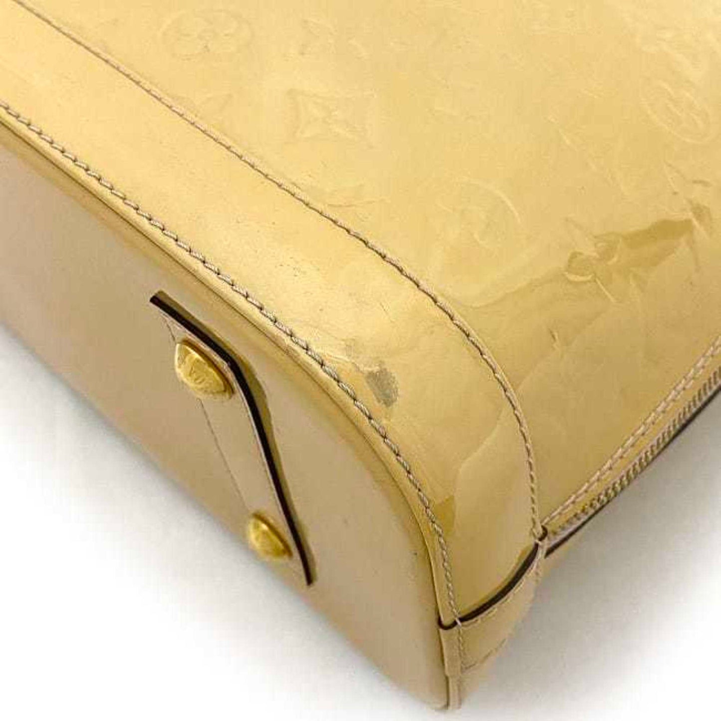 Louis Vuitton Handbag Alma Pm Yellow Monogram Vernis Citrine M90101 Patent Leather Fl4113 Louis