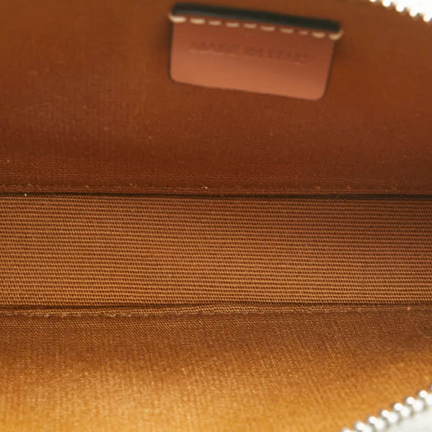 Celine Triomphe Horizontal Pouch Shoulder Bag White Brown Pvc Leather