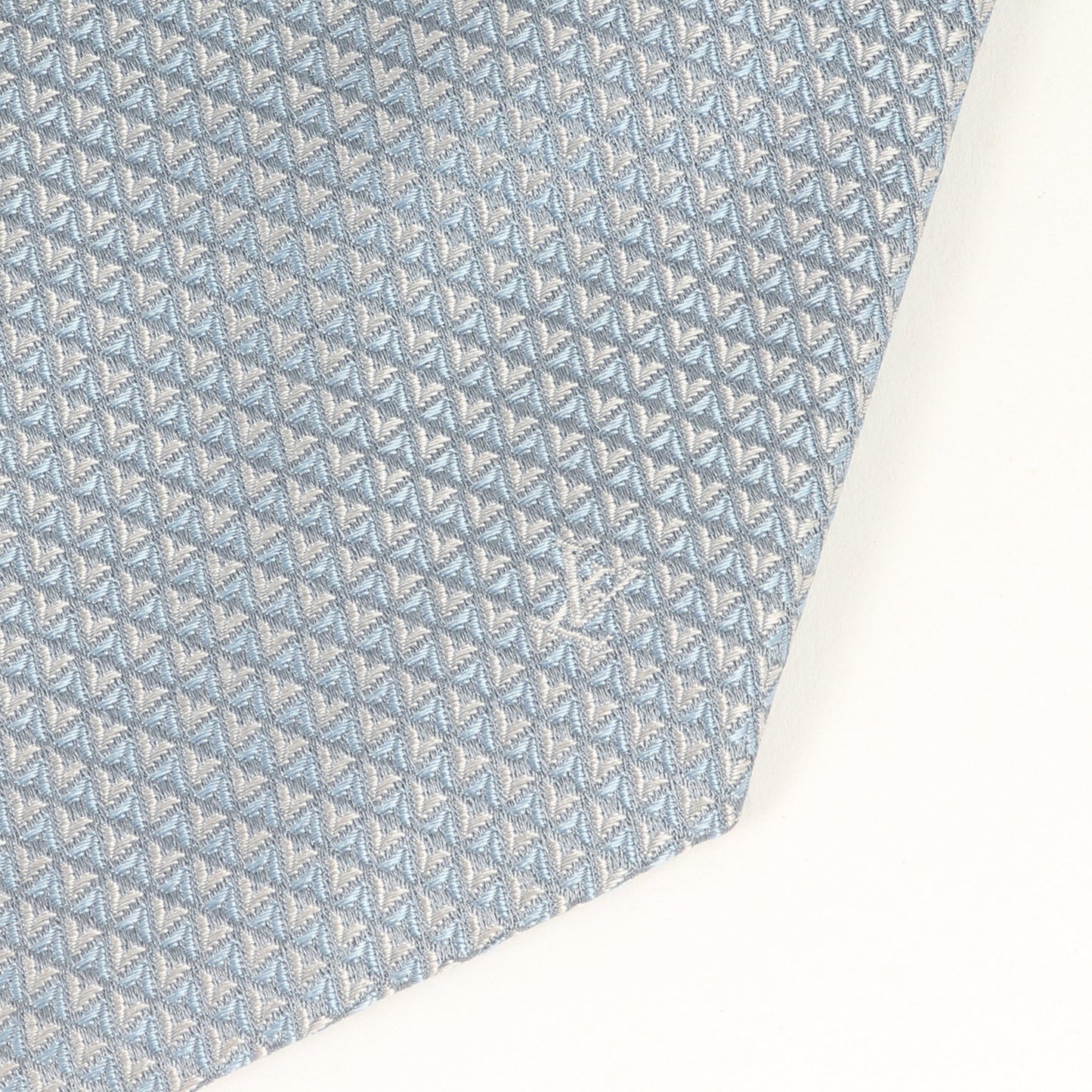 Louis Vuitton Louis Vuitton V Monogram Silk Cravate Tie M78568 Light Blue