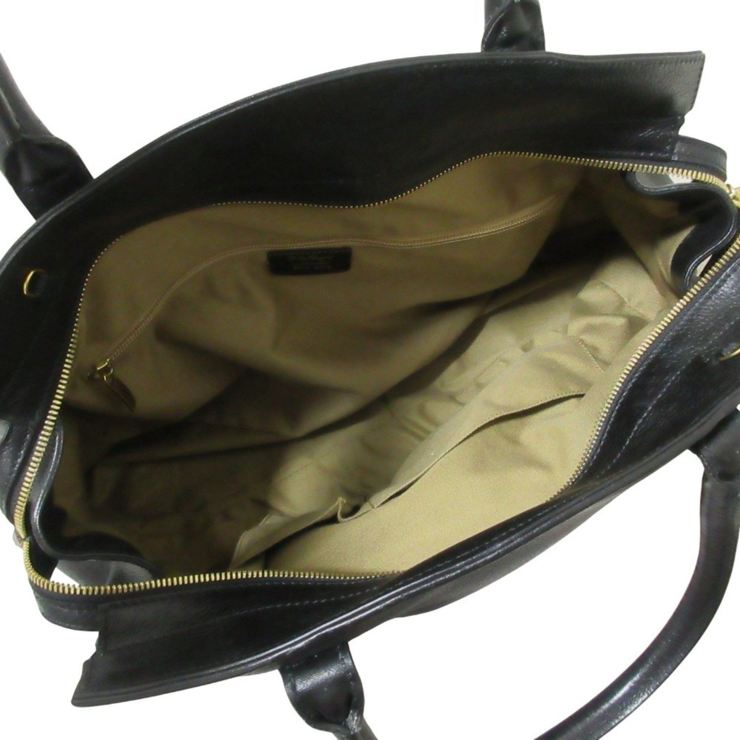 Salvatore Ferragamo Gancini Leather Tote Bag In Black