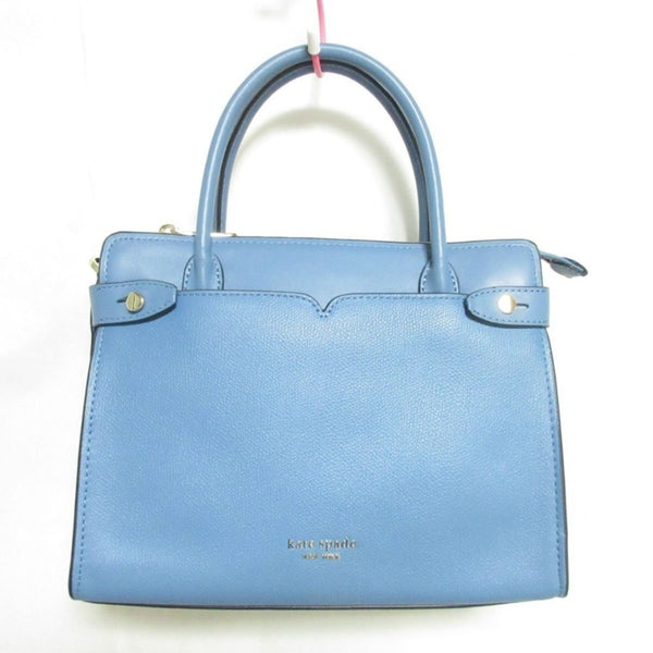 Kate Spade Classic Medium Satchel Leather 2Way Handbag Shoulder Bag Blue