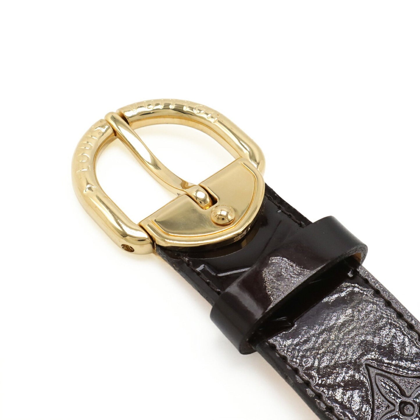 Louis Vuitton Monogram Vernis Santur Belt In Enamel Amaranth #80 M6979W