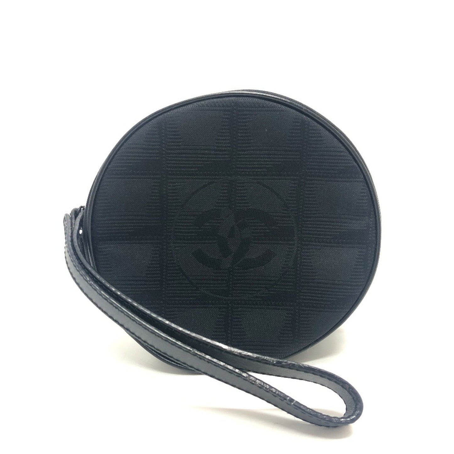 Chanel A17682 New Travel Line Round Pouch Nylon Jacquard