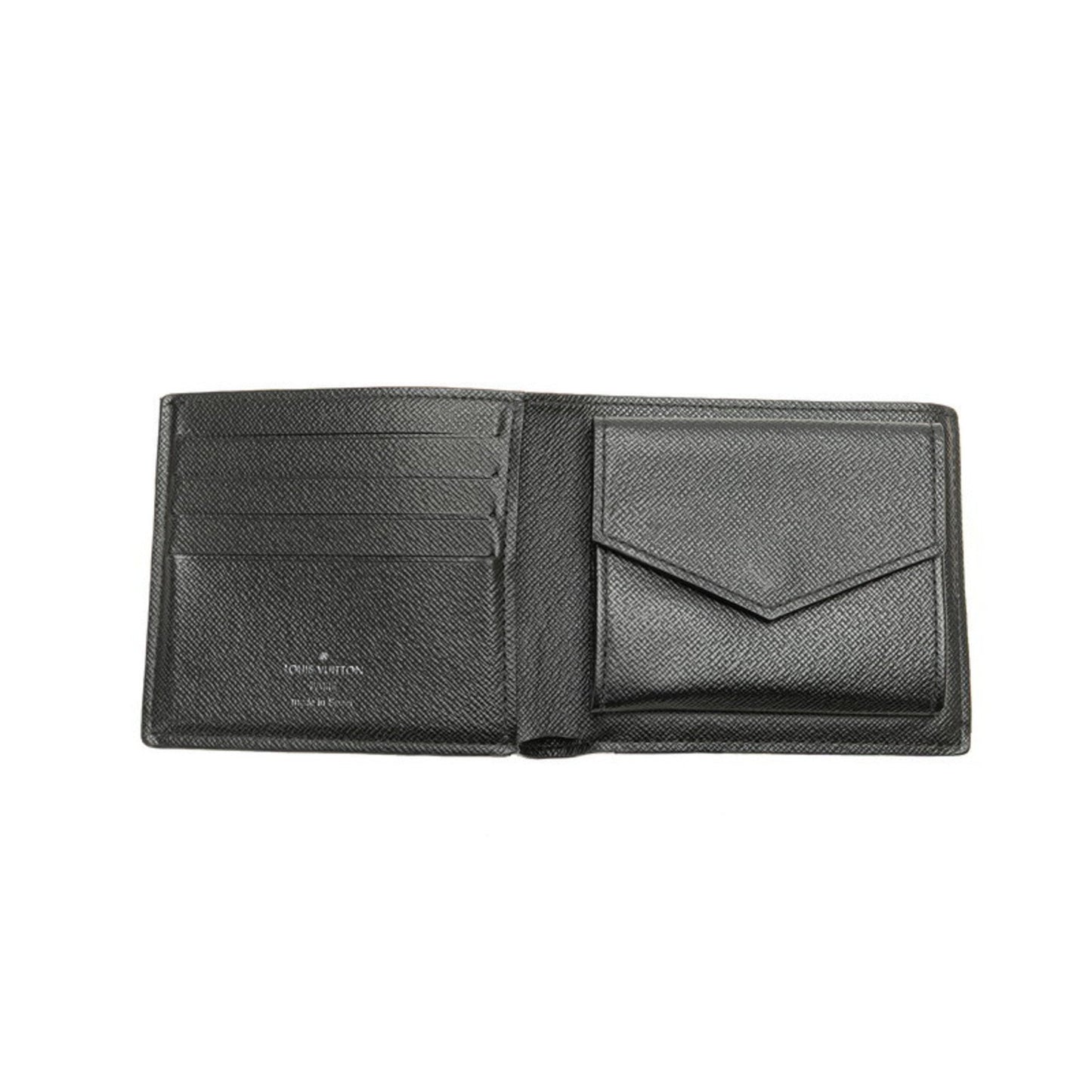 Louis Vuitton Damier Graphite Portefeuille Marco Nm Bi-Fold Wallet N63336 Black Pvc