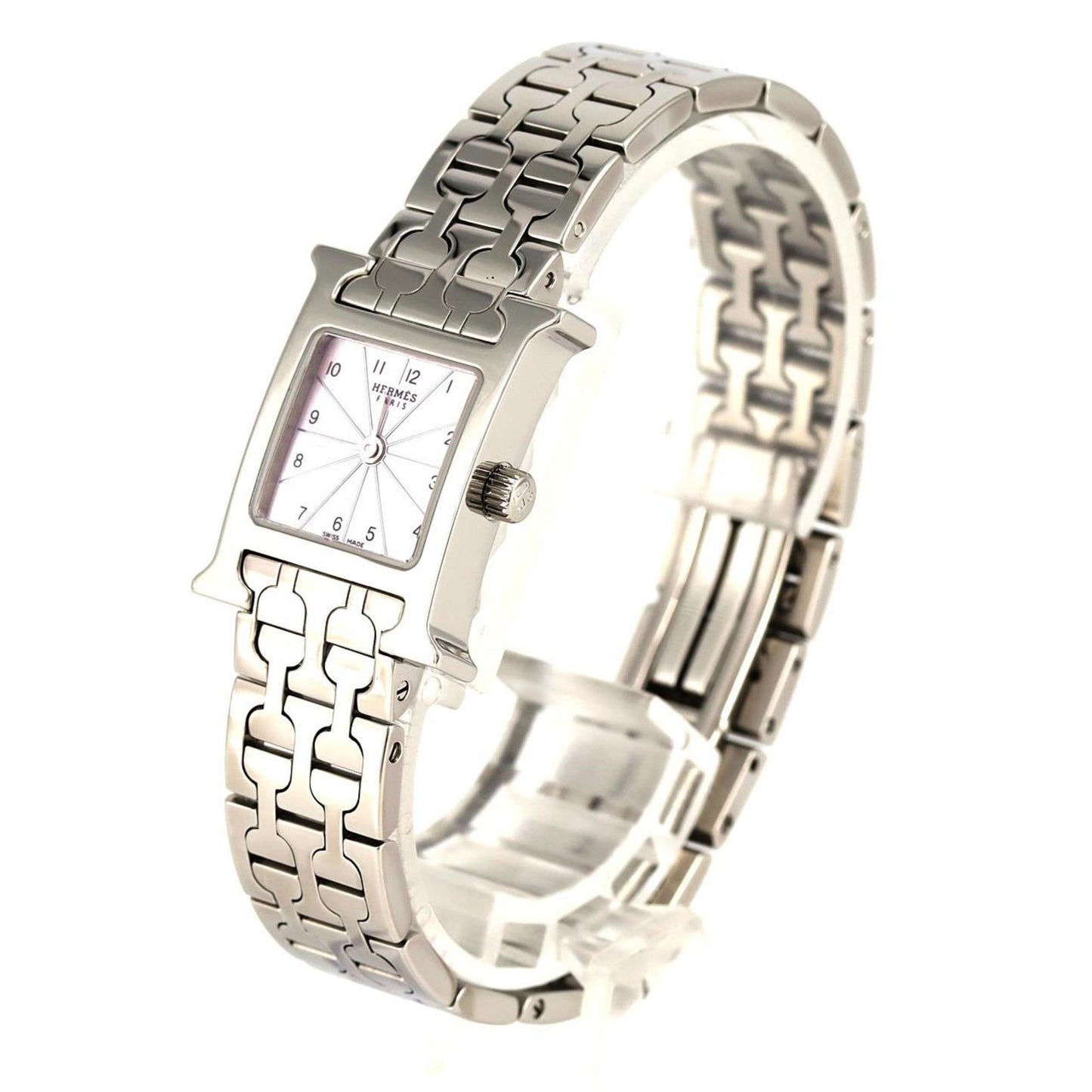 Hermes H Watch Hh1.110 Ss Quartz Wristwatch