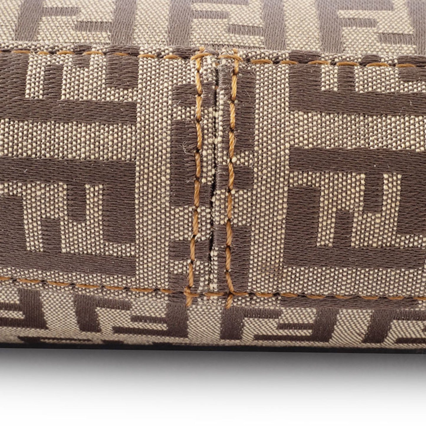 Fendi Zucca Shoulder Bag 8Br042 Canvas | Leather Beige
