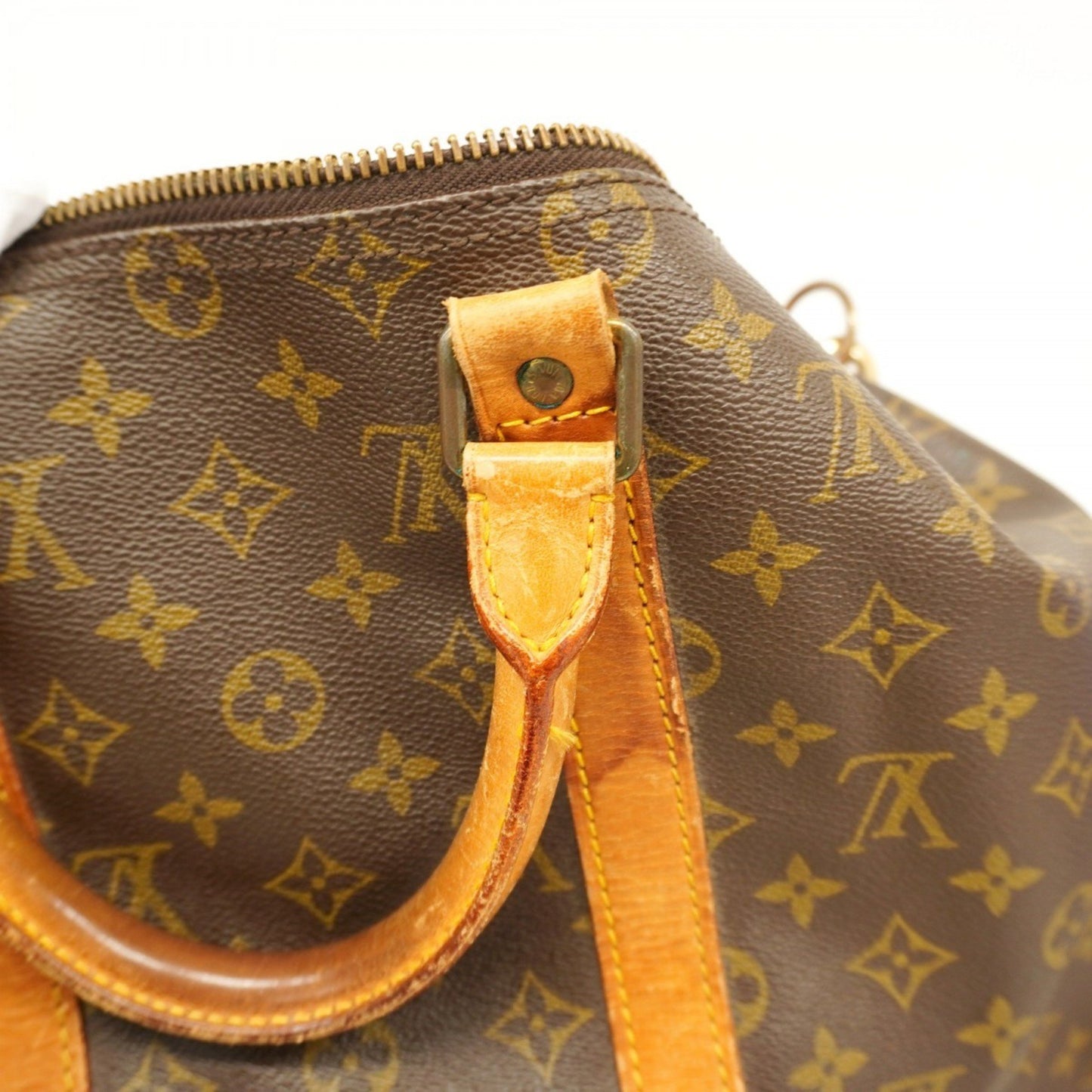 Louis Vuitton Monogram Keepall Bandouliere 50 Boston Bag M41416 Brown