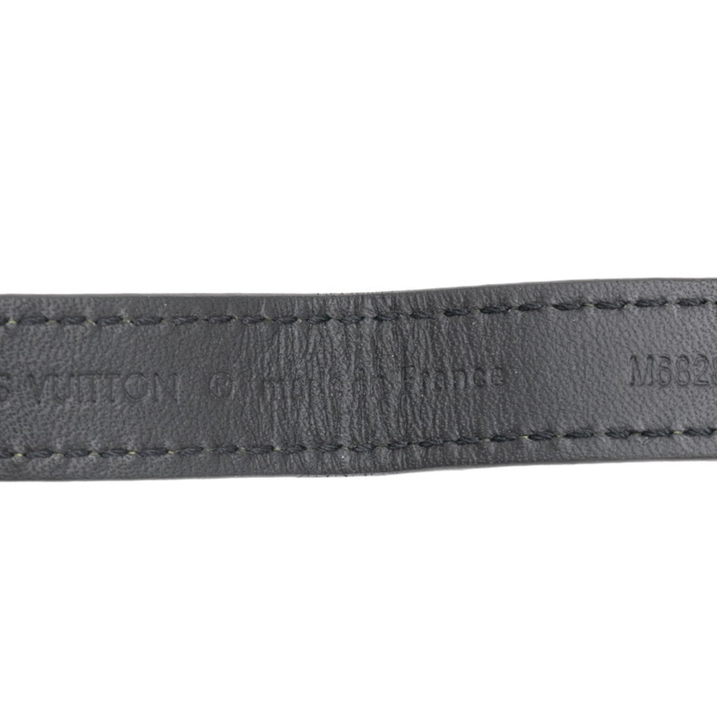 Louis Vuitton Damier Graphite Epi Porte-Cls Belt Tab Keychain/Key Ring M68281 Black/Yellow Leather