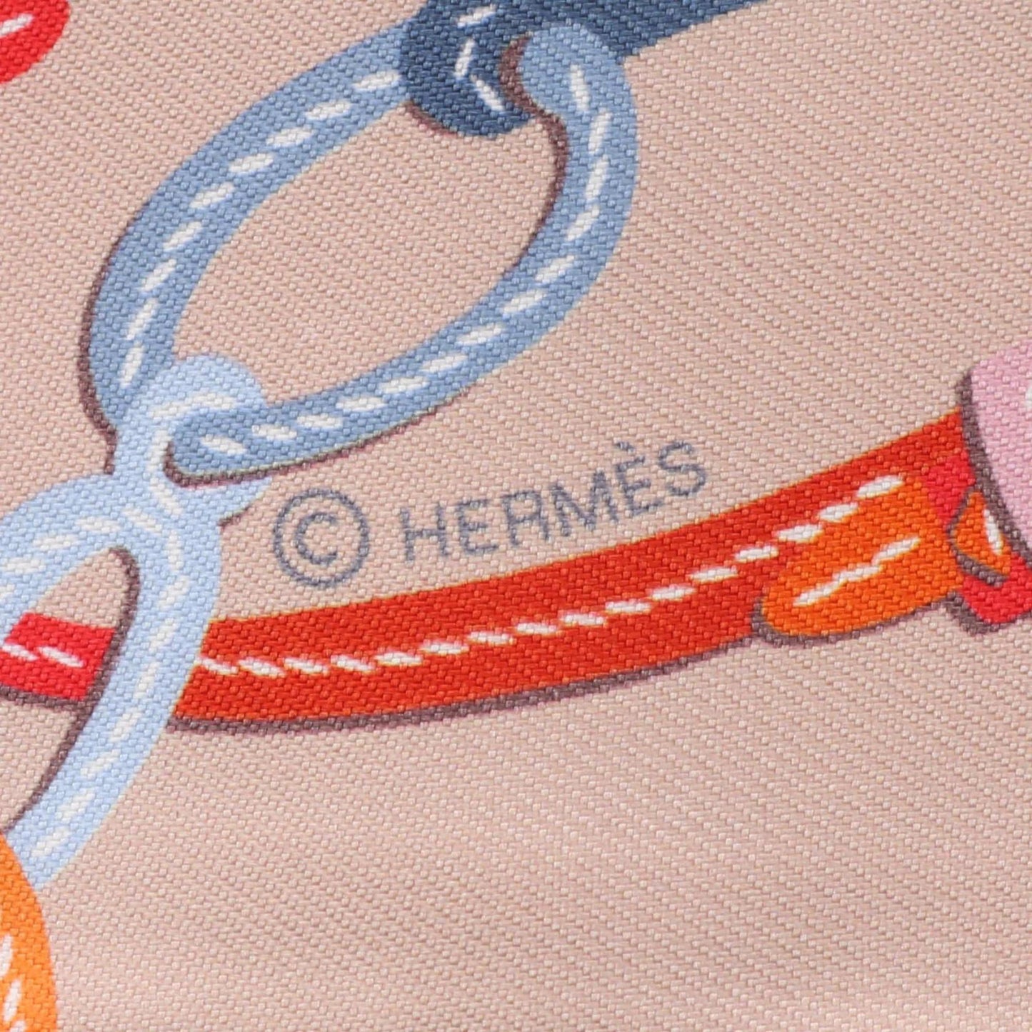 Hermes Twilly Brides De Gala Applique Pique Silk Scarf