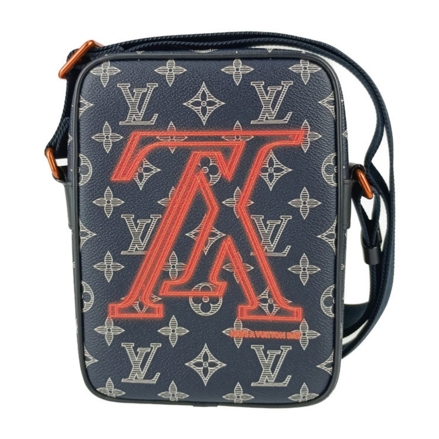 Louis Vuitton Louis Vuitton Shoulder Bag Danube Pm Upside Down M43678 Navy Monogram Ink Canvas