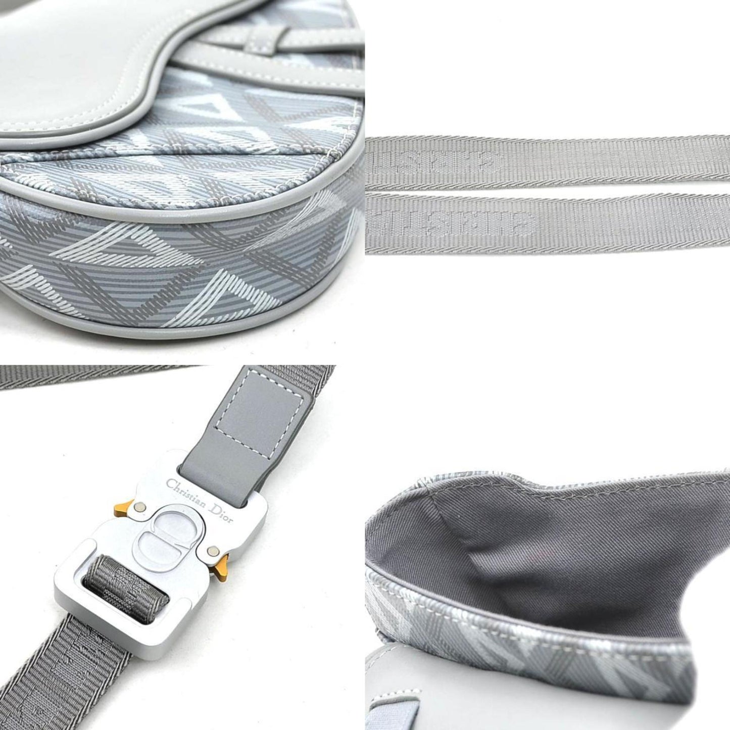 Christian Dior Body Bag Leather Grey