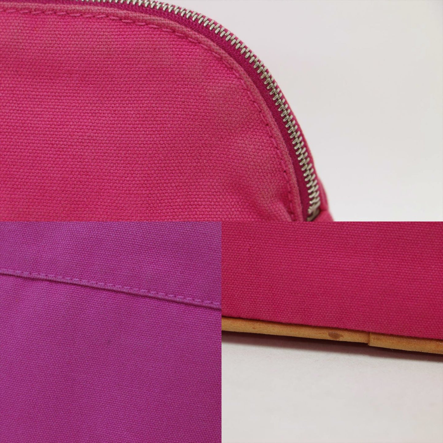 Hermes Bolide Pouch Mm Canvas Cotton Pink