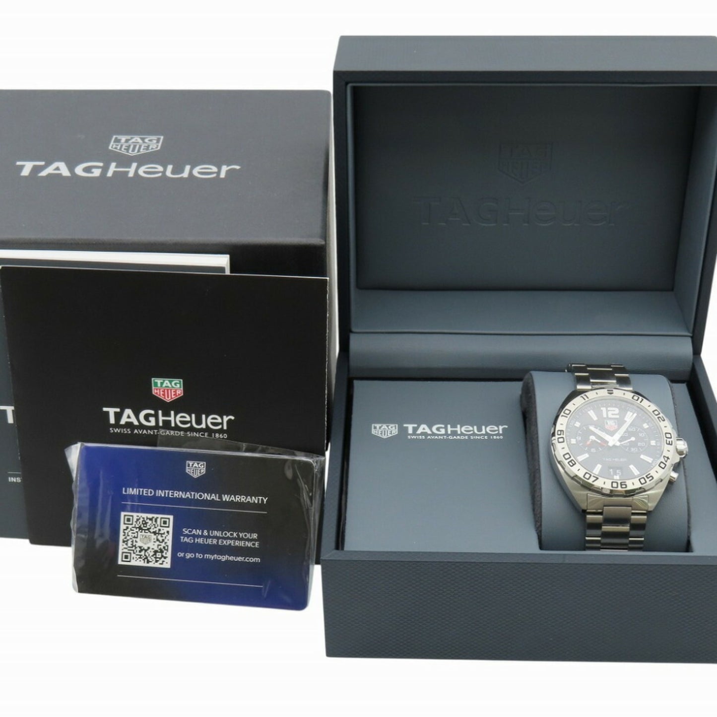 Like New Tag Heuer Formula 1 Alarm Waz111A Quartz Watch Stainless Steel Black Dial 1582Tag Heuer