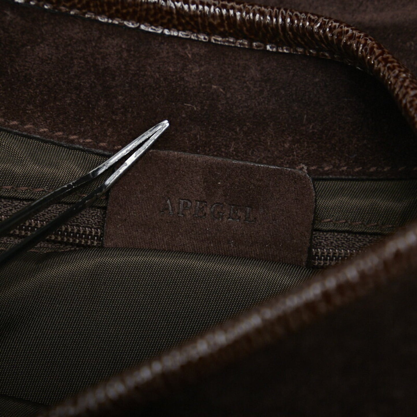 Bvlgari One Shoulder Bag Brown Canvas Leather