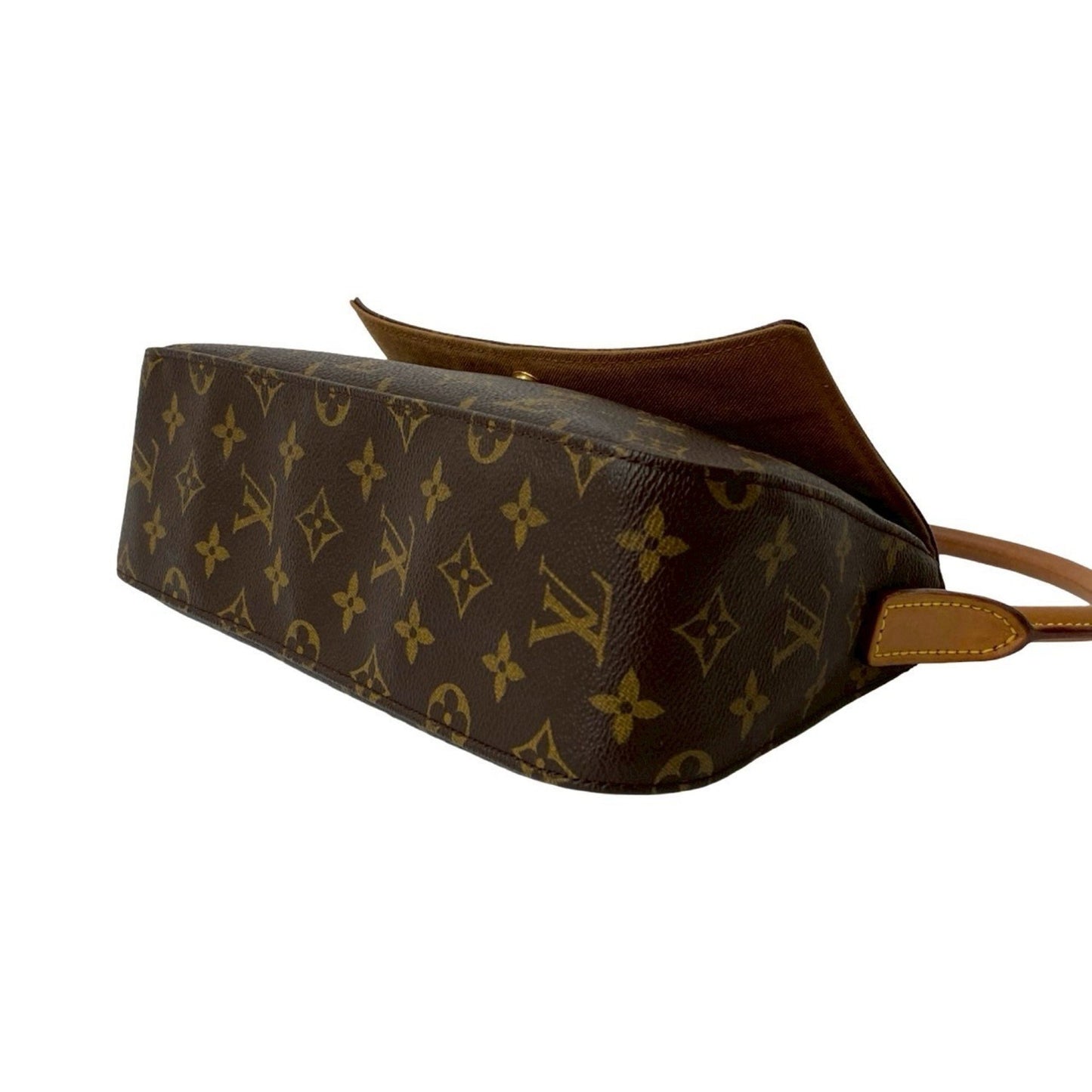 Louis Vuitton Looping Monogram Leather Handbag/One Shoulder Bag Brown 37775