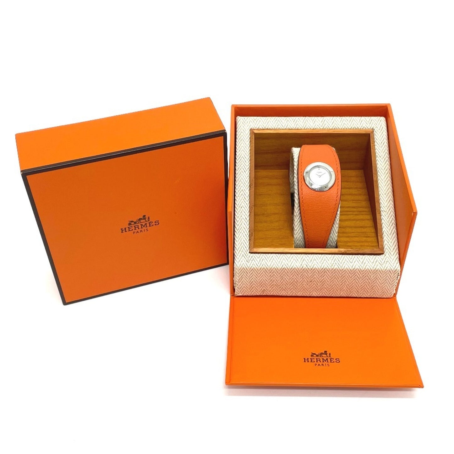 Hermes Fg2.110 Faubourg Manchette Quartz Watch With Stainless Steel/Leather Strap