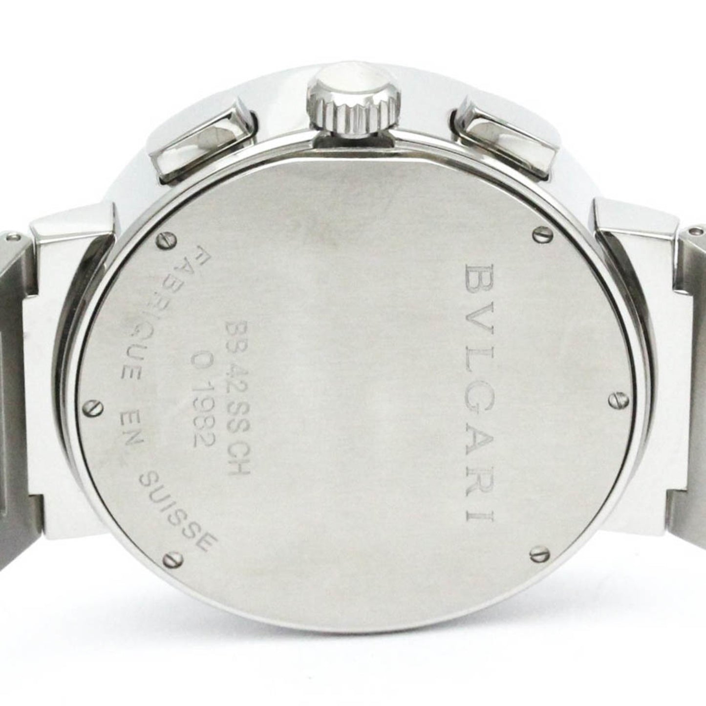 Polished Bvlgari Bvlgari-Bvlgari Chronograph Automatic Watch Bb42Ssch Bf580420