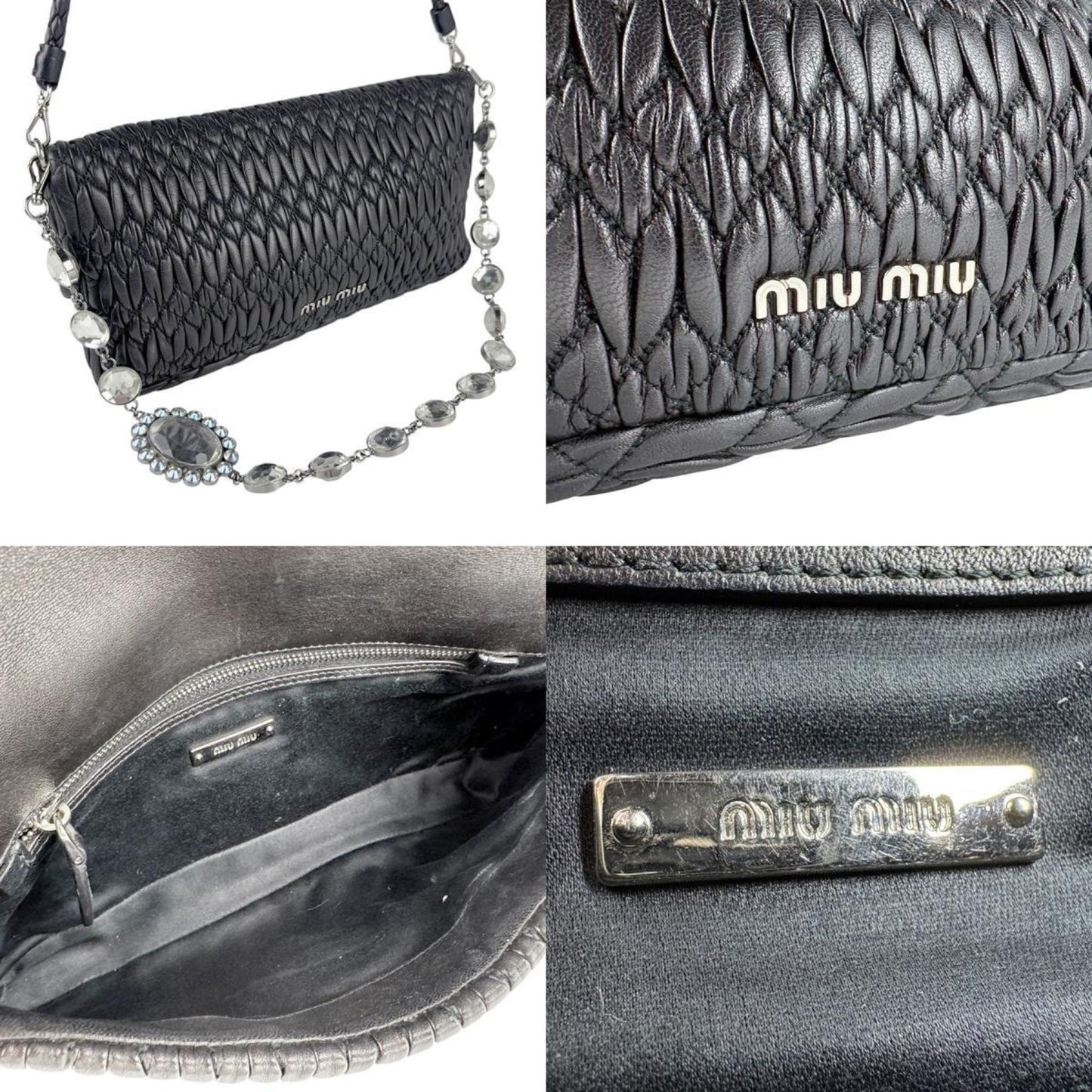 Miu Miu Miu Shoulder Bag In Matelasse Leather