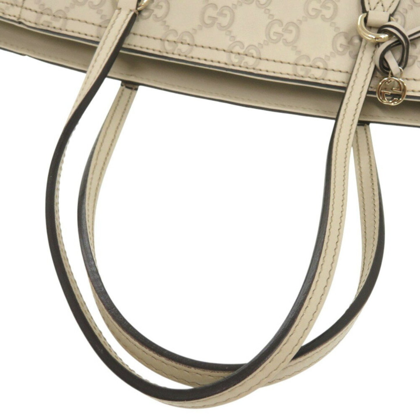 Gucci 353119 Guccissima Leather Ivory Handbag 1142Gucci