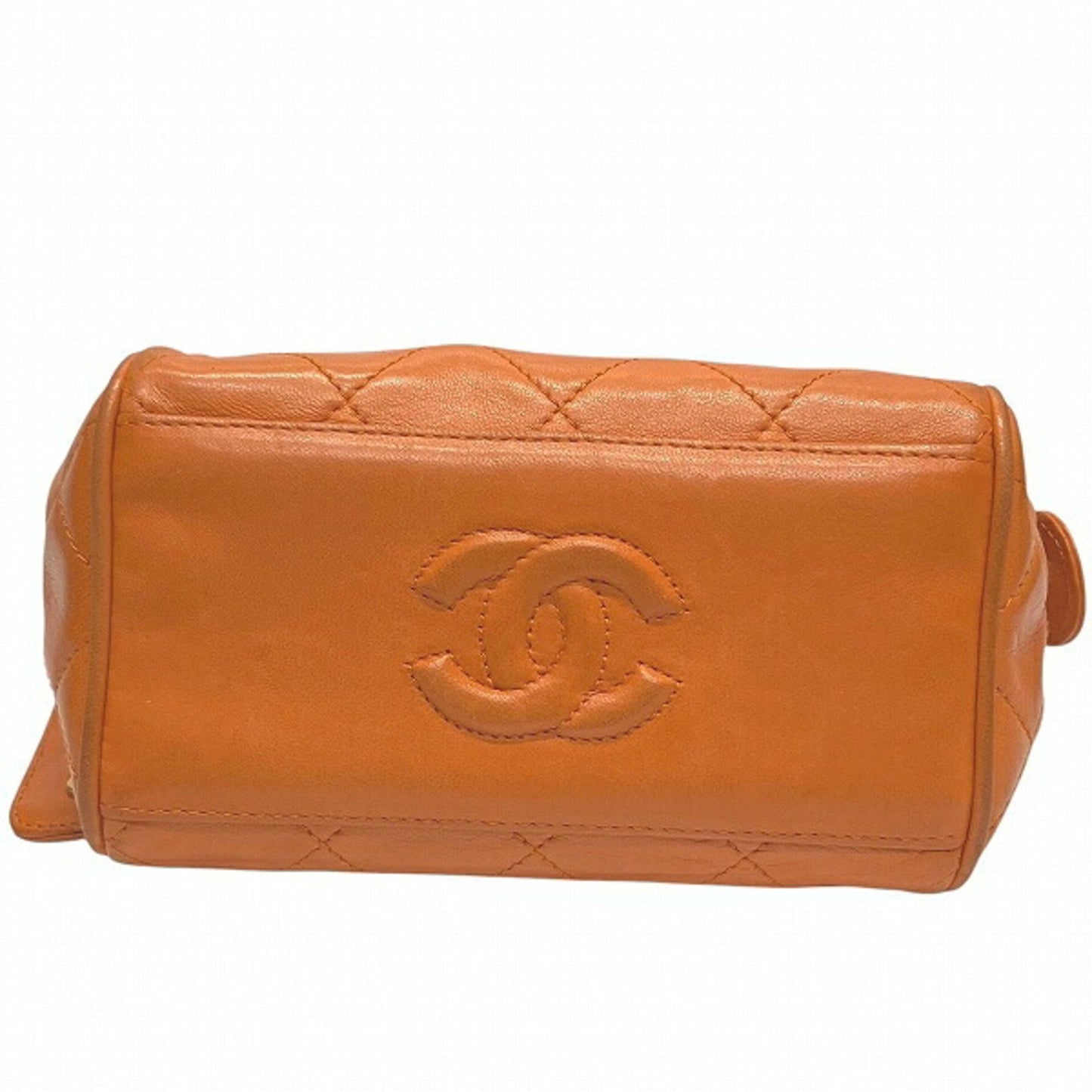 Chanel Matelasse Lambskin Chain Orange Shoulder Bag