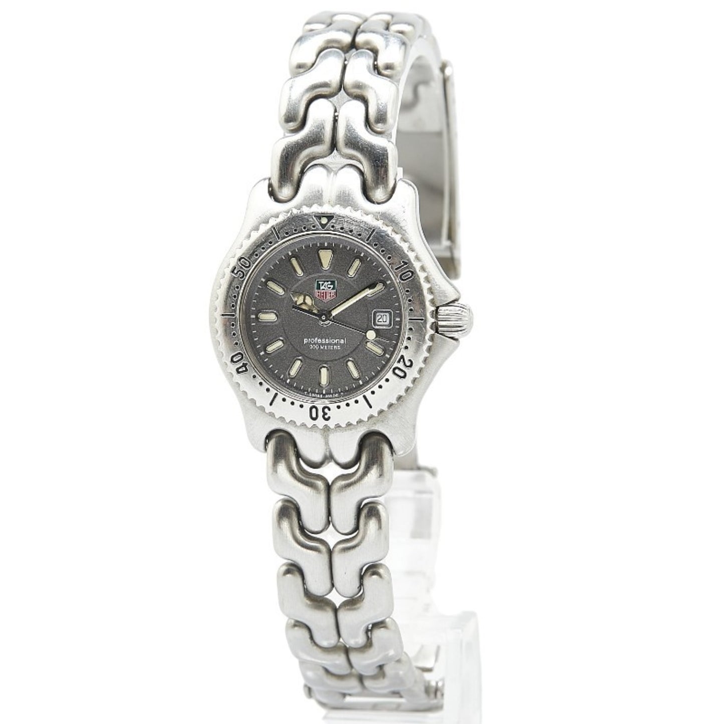 Tag Heuer Cell Watch Wg1313-0 Quartz Grey Dial Stainless Steel