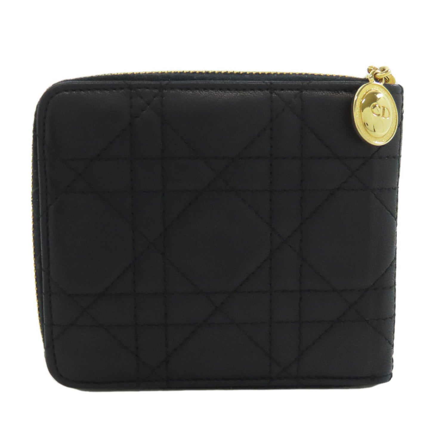 Christian Dior Cannage Bi-Fold Wallet Lambskin