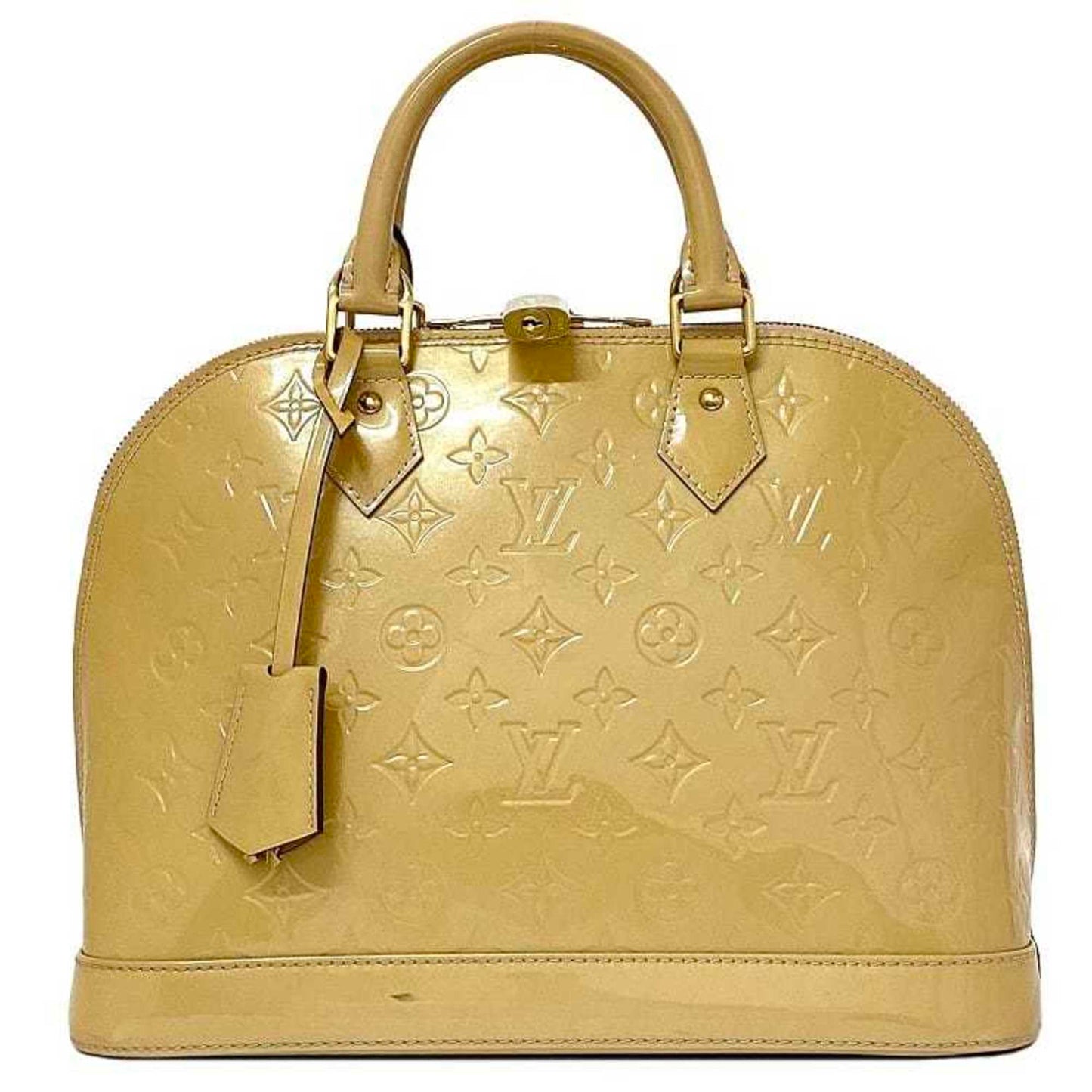 Louis Vuitton Handbag Alma Pm Yellow Monogram Vernis Citrine M90101 Patent Leather Fl4113 Louis