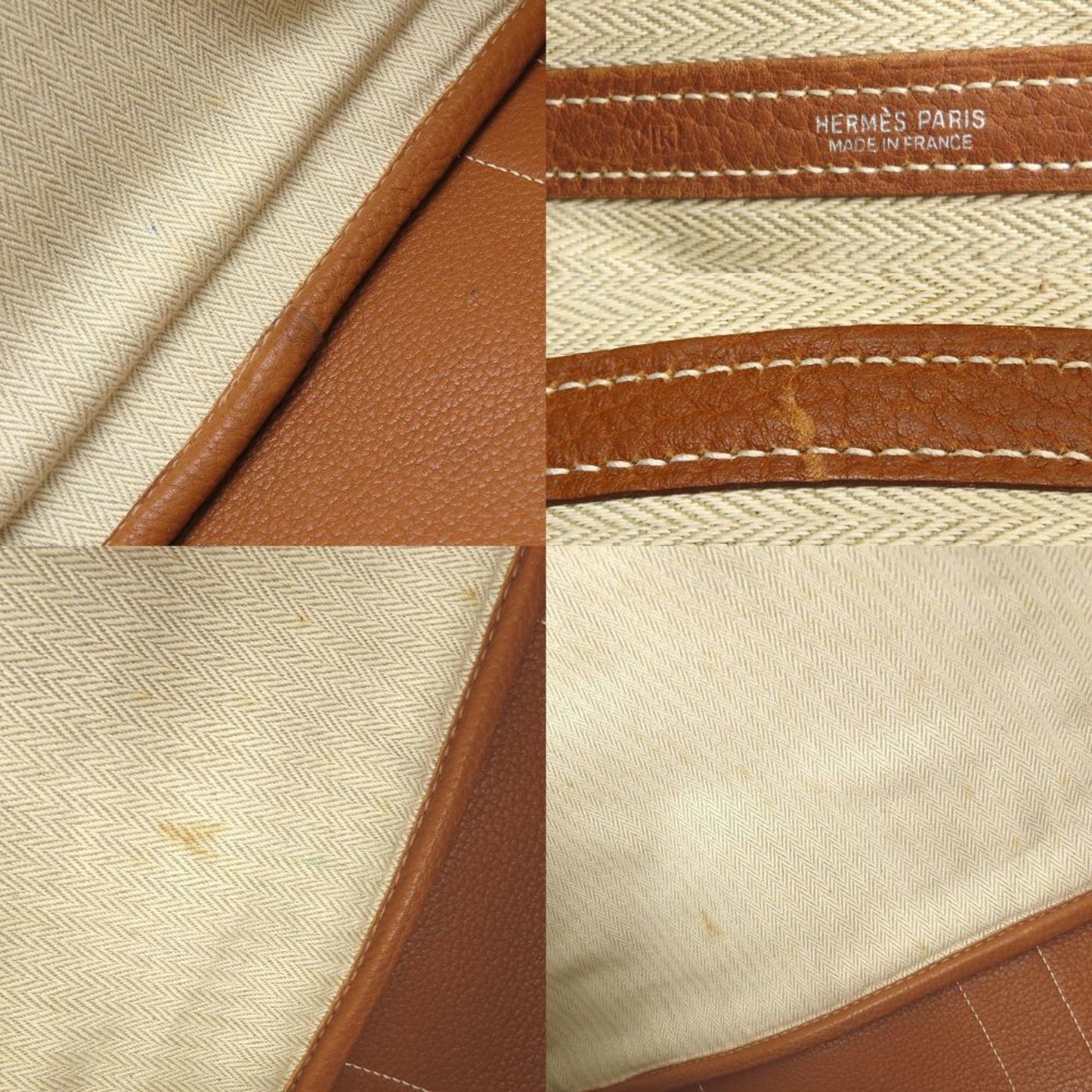Hermes Garden 36 Pm Handbag K Stamp 2007 Negonda Gold 352485