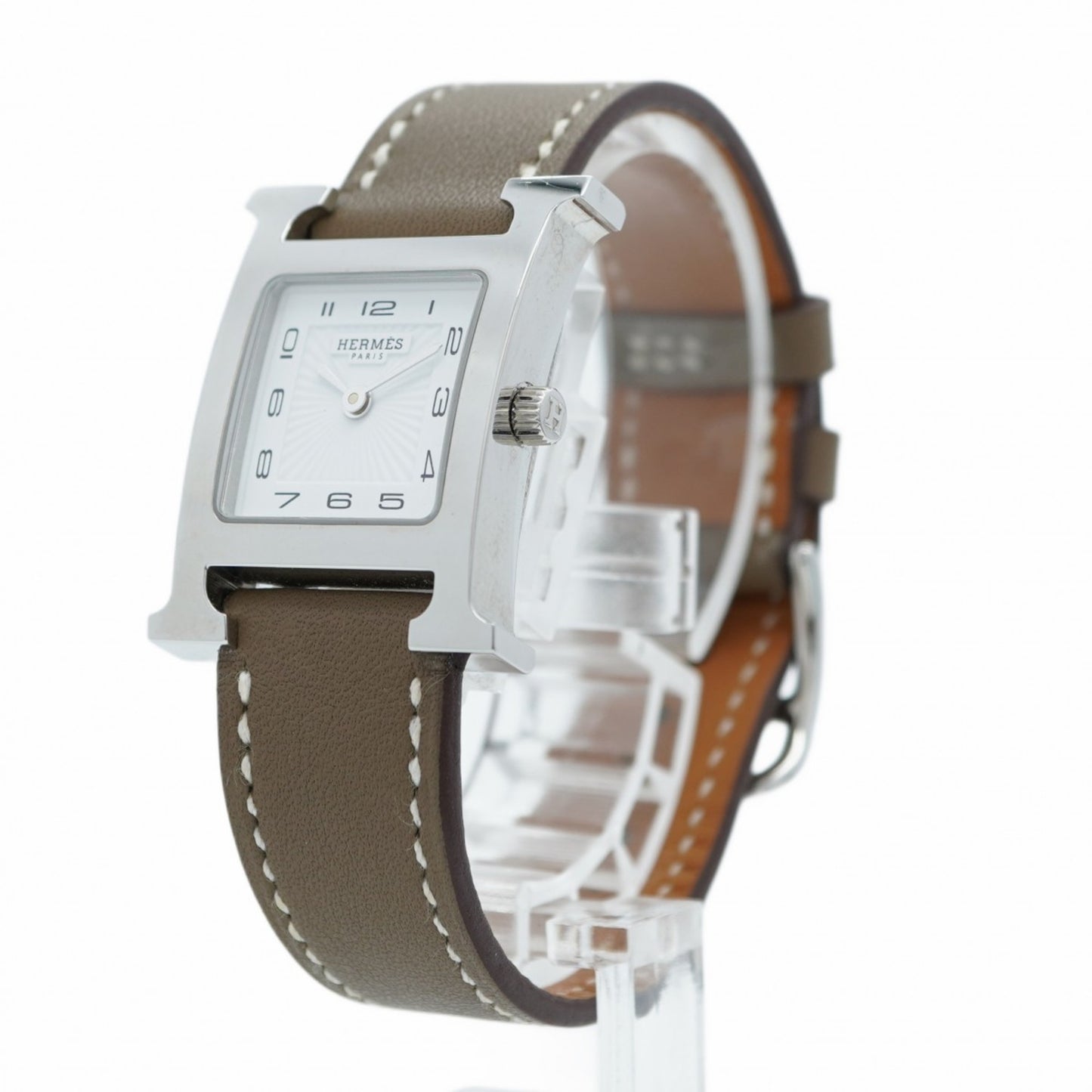 Herms H Watch Hh1.210 White Dial