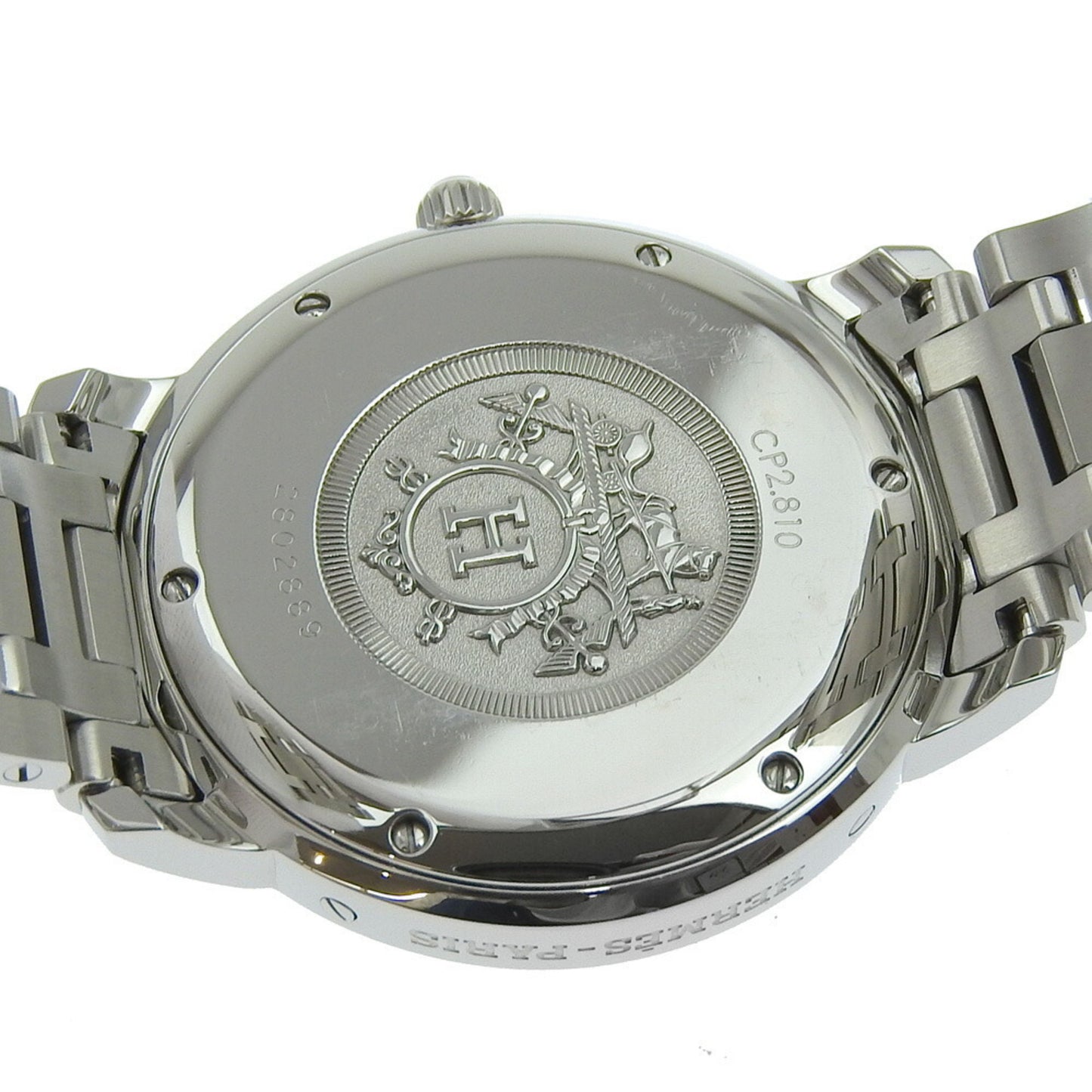 Hermes Hermes Clipper Watch Cp2.810 Stainless Steel Automatic Grey Dial