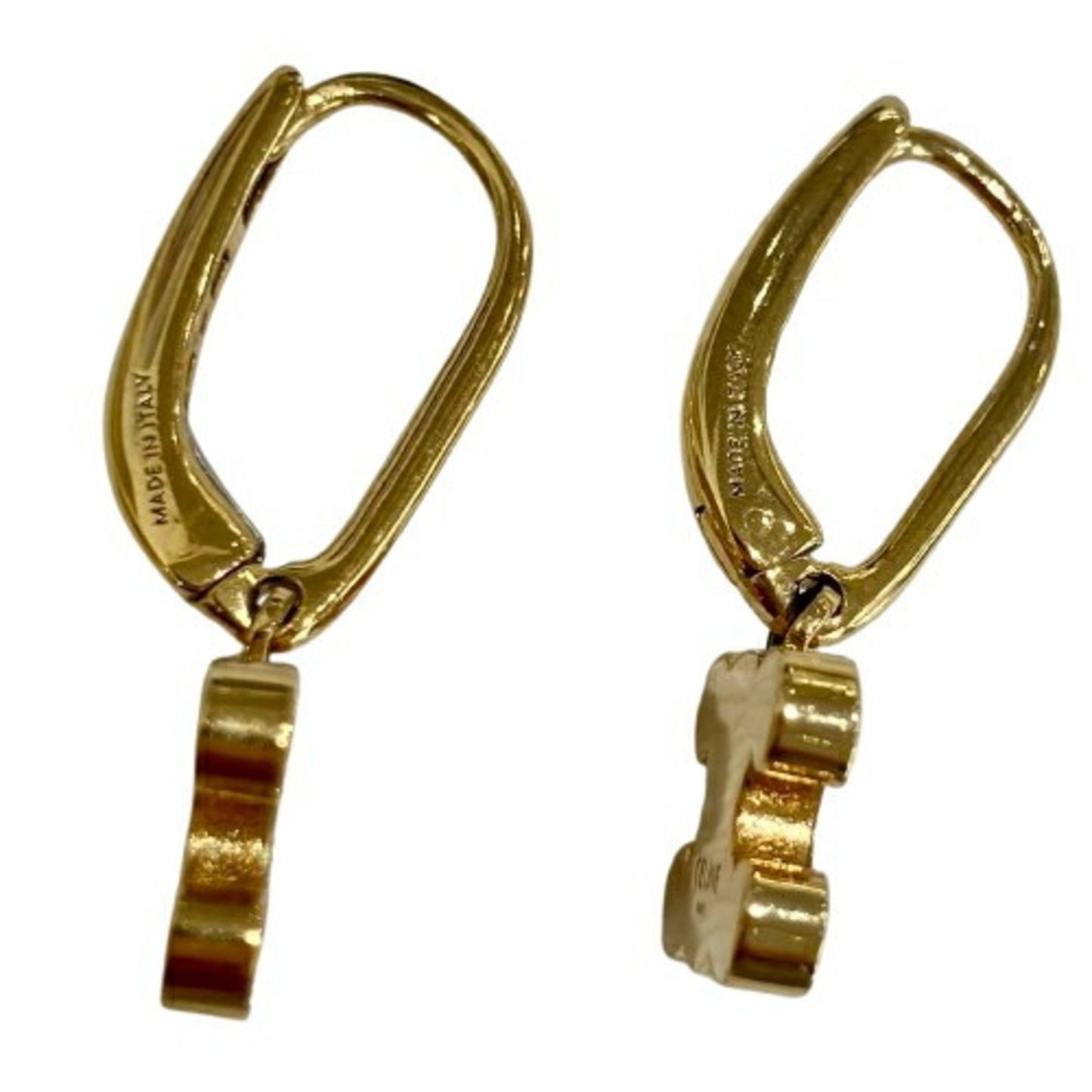 Celine Triomphe Rhinestone Earrings In Gold Color