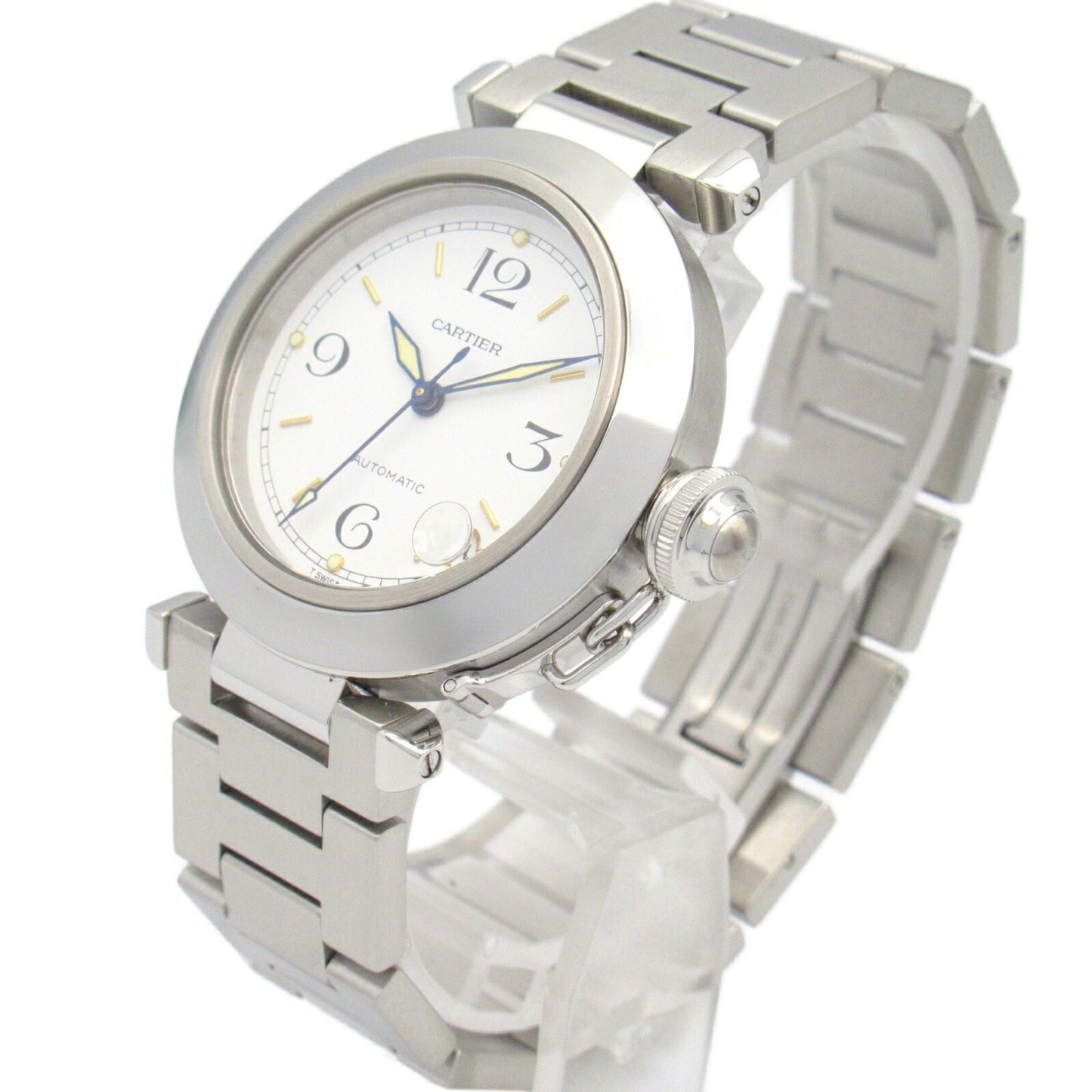 Cartier Pasha C Watch Stainless Steel Boys White W31015M7
