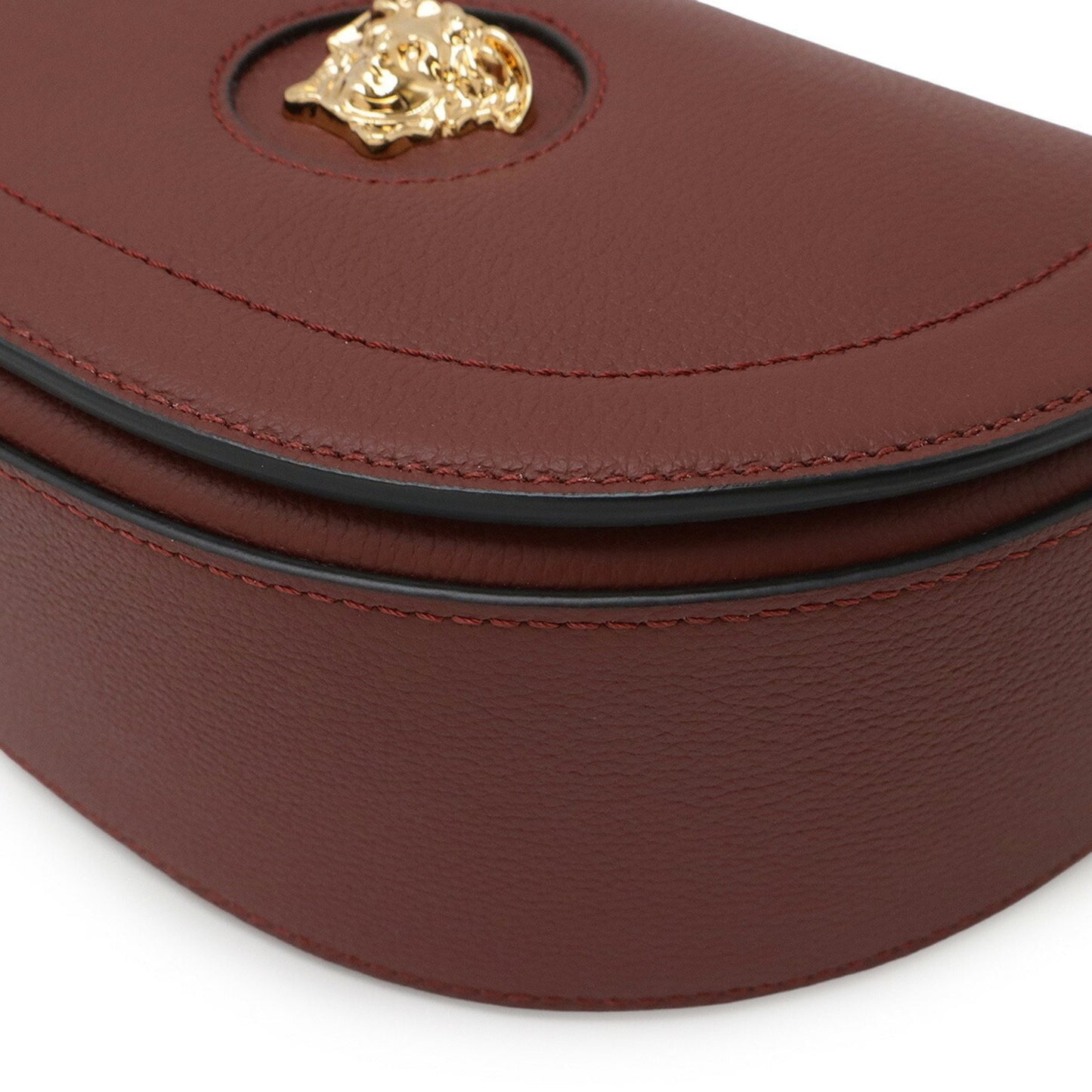 Versace Versace Medusa Flap Shoulder Bag Clutch Leather Burgundy