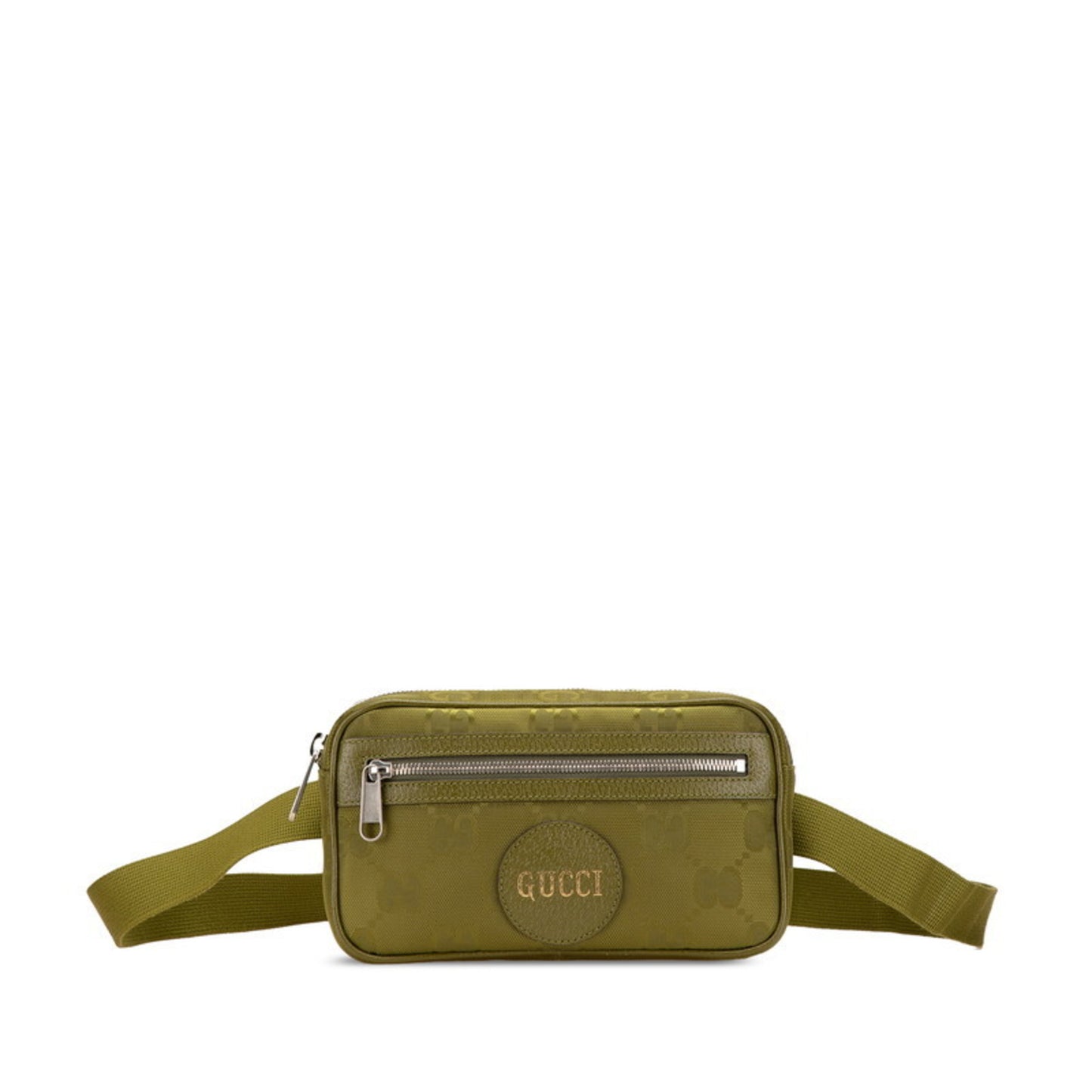 Gucci Gg Nylon Off The Grid Waist Bag/Body Bag 631341 Khaki Green Leather