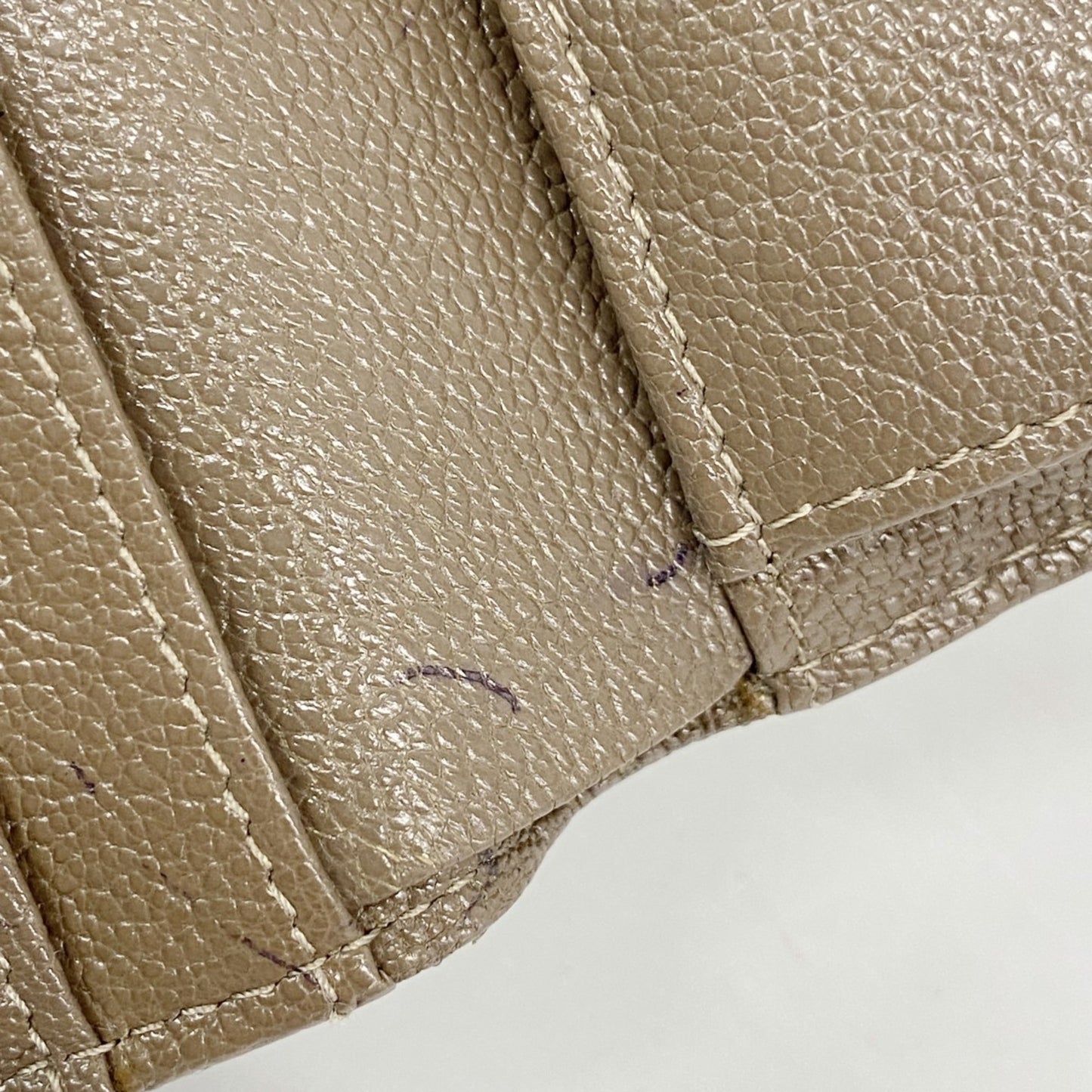 Chanel Tri-Fold Long Wallet Bicolor Leather Black Brown