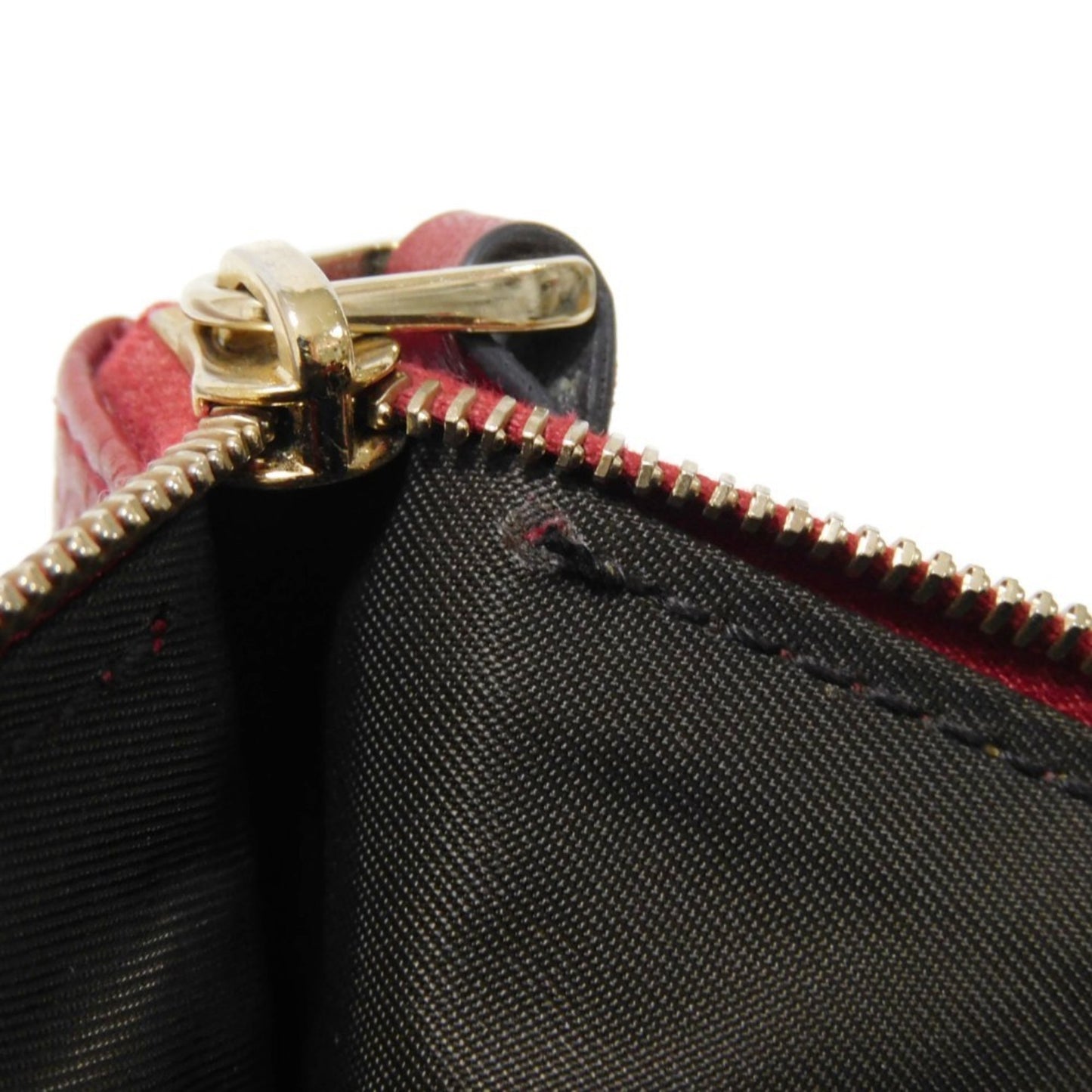 Gucci Coin Case Guccissima Purse Embossed Key Ring Gold Micro Gg Shima Red 544248 Bmj1G 6420