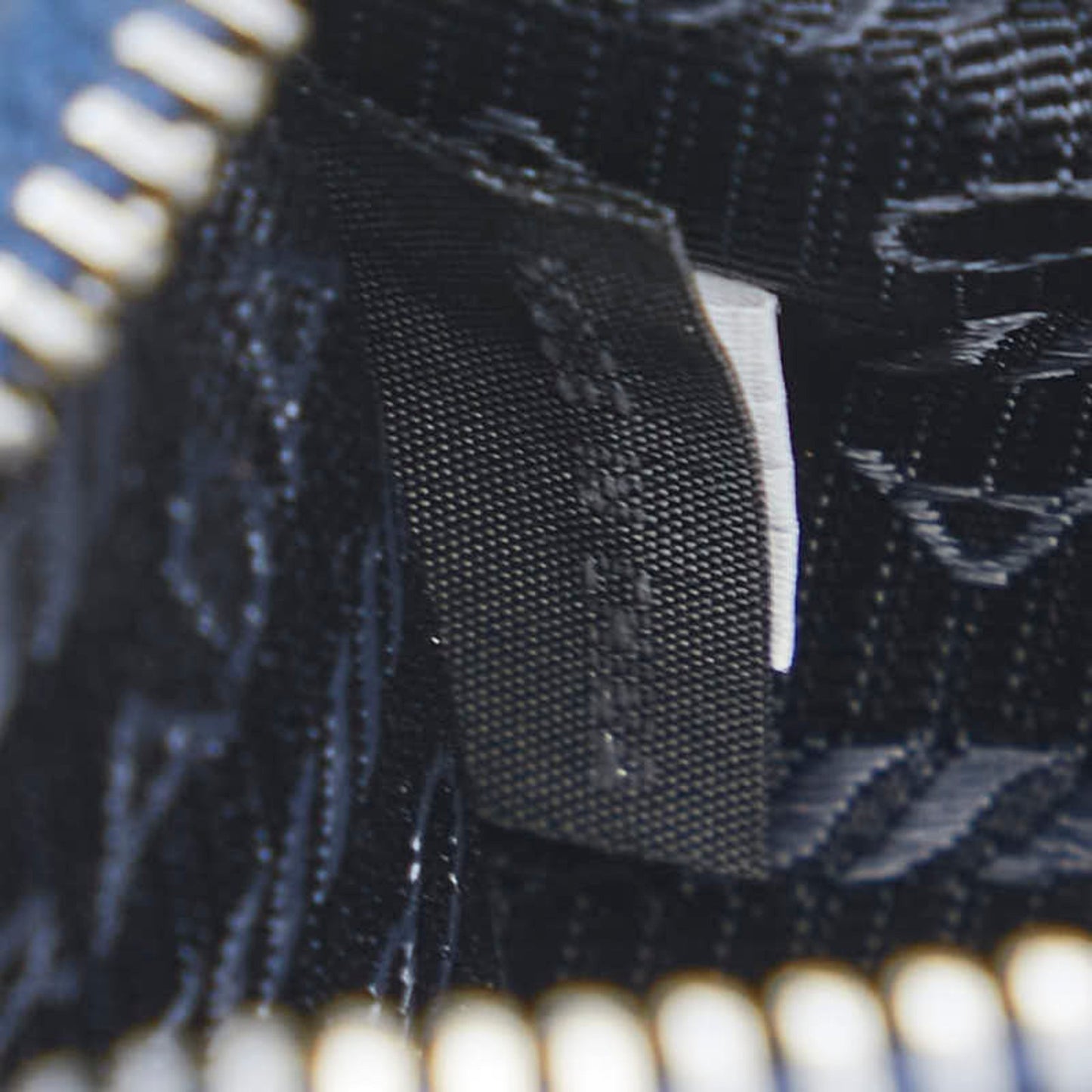 Prada Triangle Logo Plate Wallet/Coin Case Navy Saffiano Leather