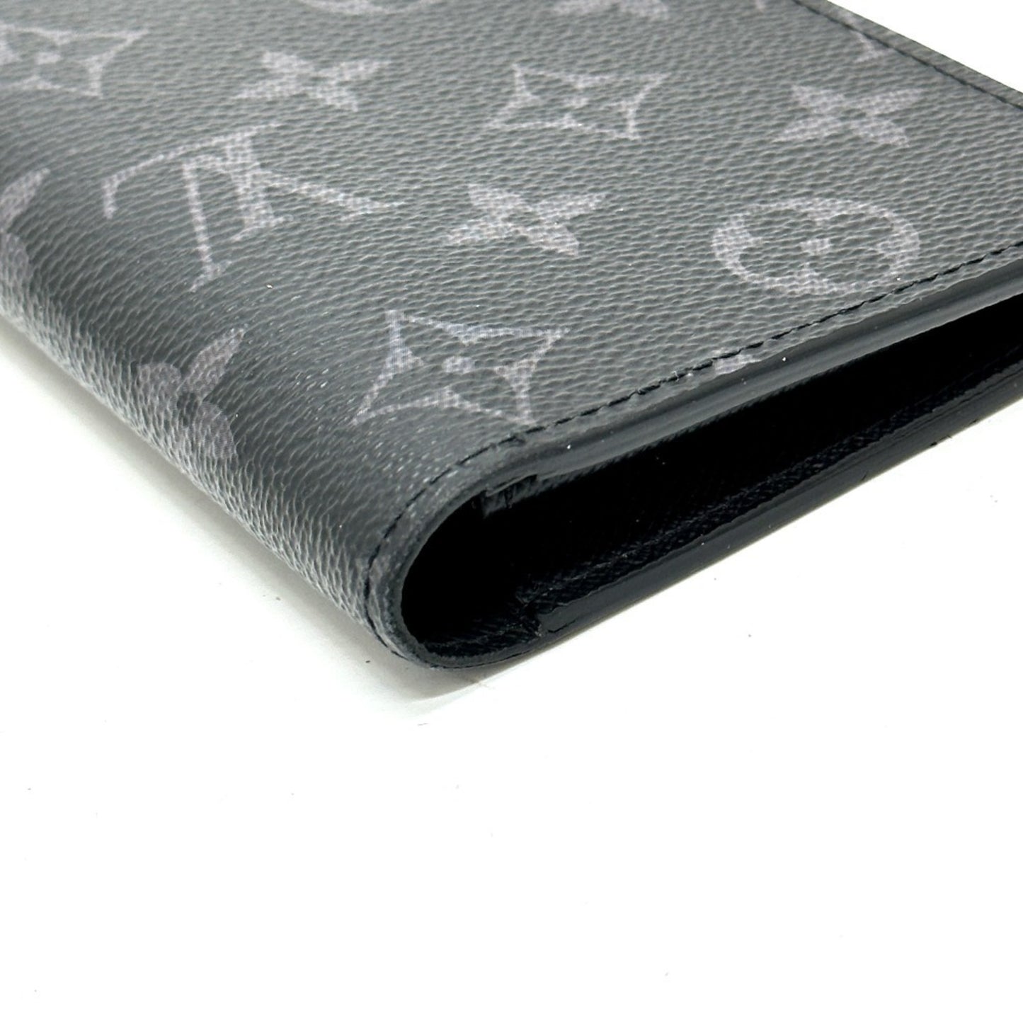 Louis Vuitton M61697 Portefeuille Brazza Bi-Fold Wallet Long Monogram Eclipse Canvas